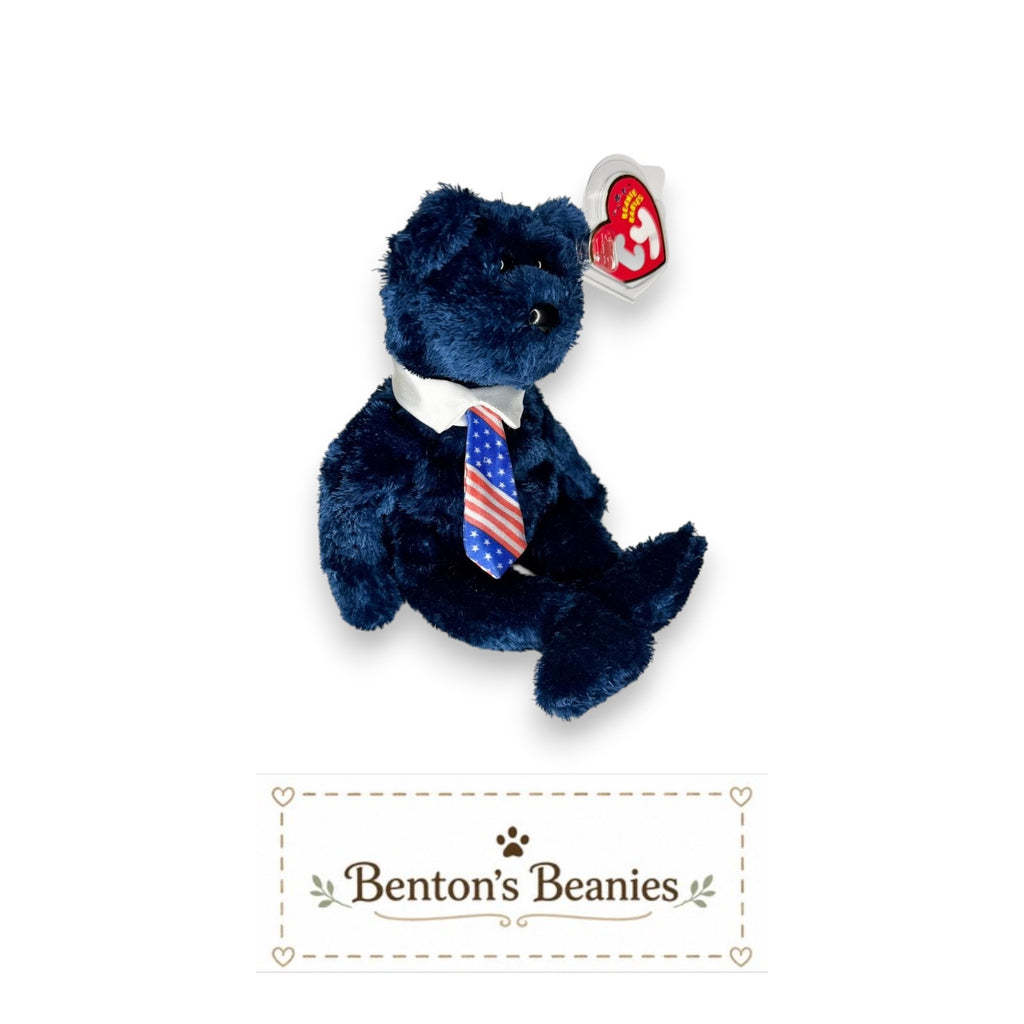 Pops the Bear TY Beanie Baby | Mint Heart & Tush Tag