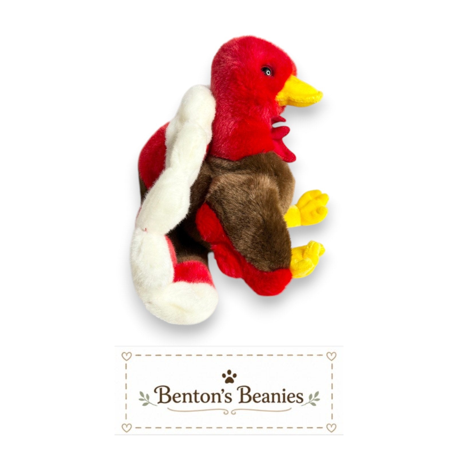 Gobbles the Turkey TY Beanie Buddies | Mint Heart Tush Tags