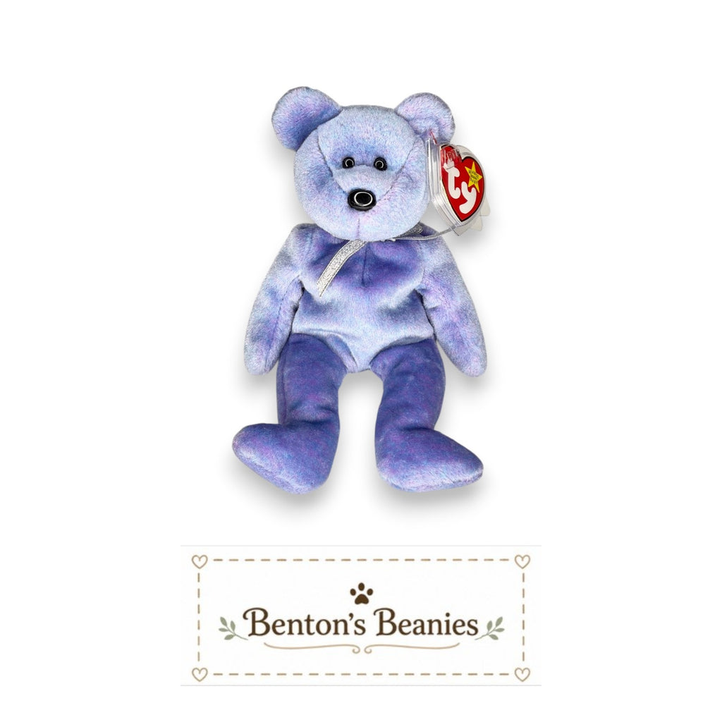 Clubby II the Bear TY Beanie Baby | Mint Heart/Tush Tag