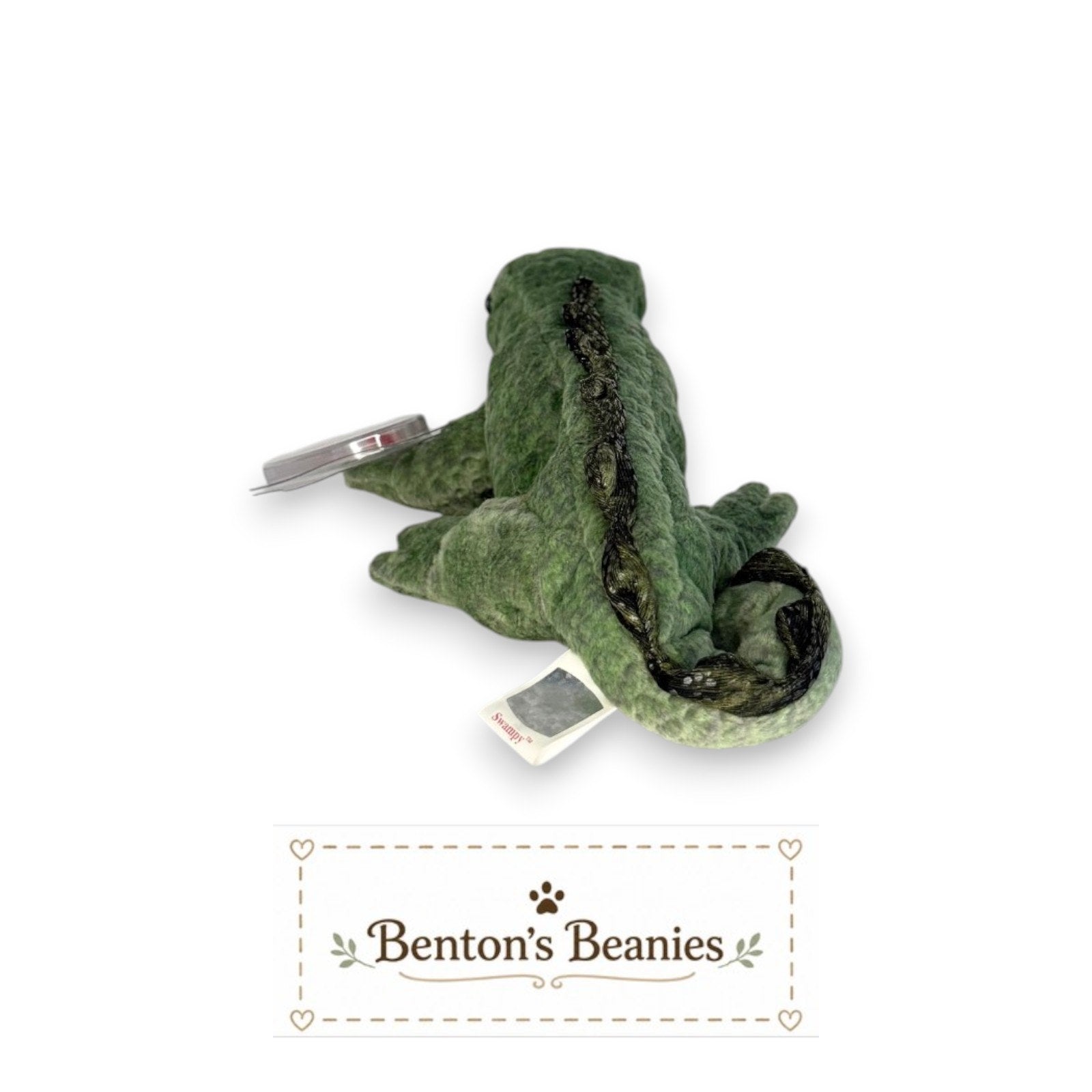 Swampy the Alligator TY Beanie Baby | Mint Heart & Tush Tag