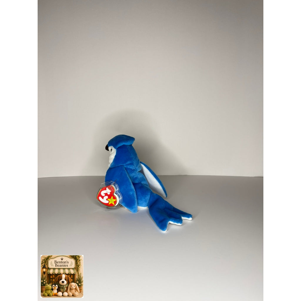 Rocket the Bluejay TY Beanie Baby | Mint Heart & Tush Tag