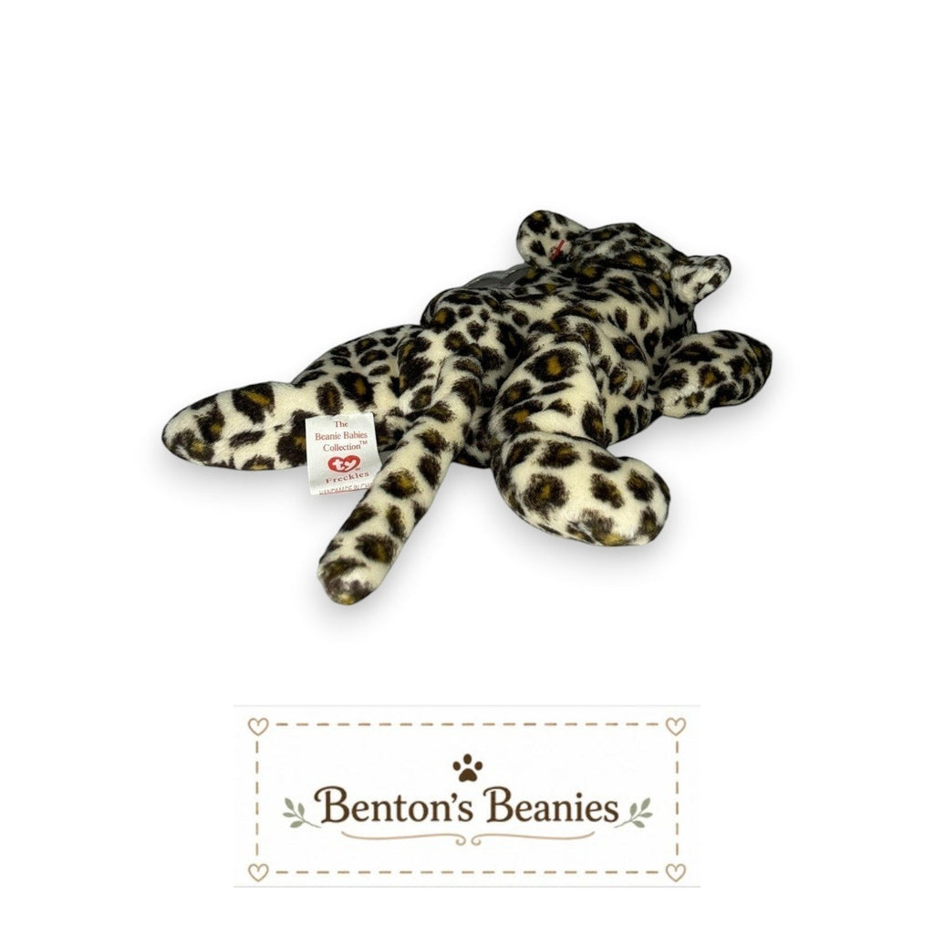 Freckles the Spotted Leopard TY Beanie Baby | Mint Heart & Tush Tag