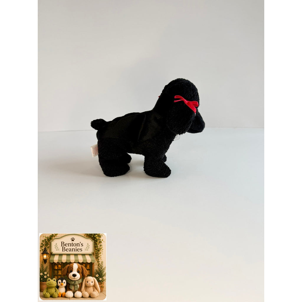 Gigi the Black Poodle TY Beanie Baby | Mint Heart/Tush Tag