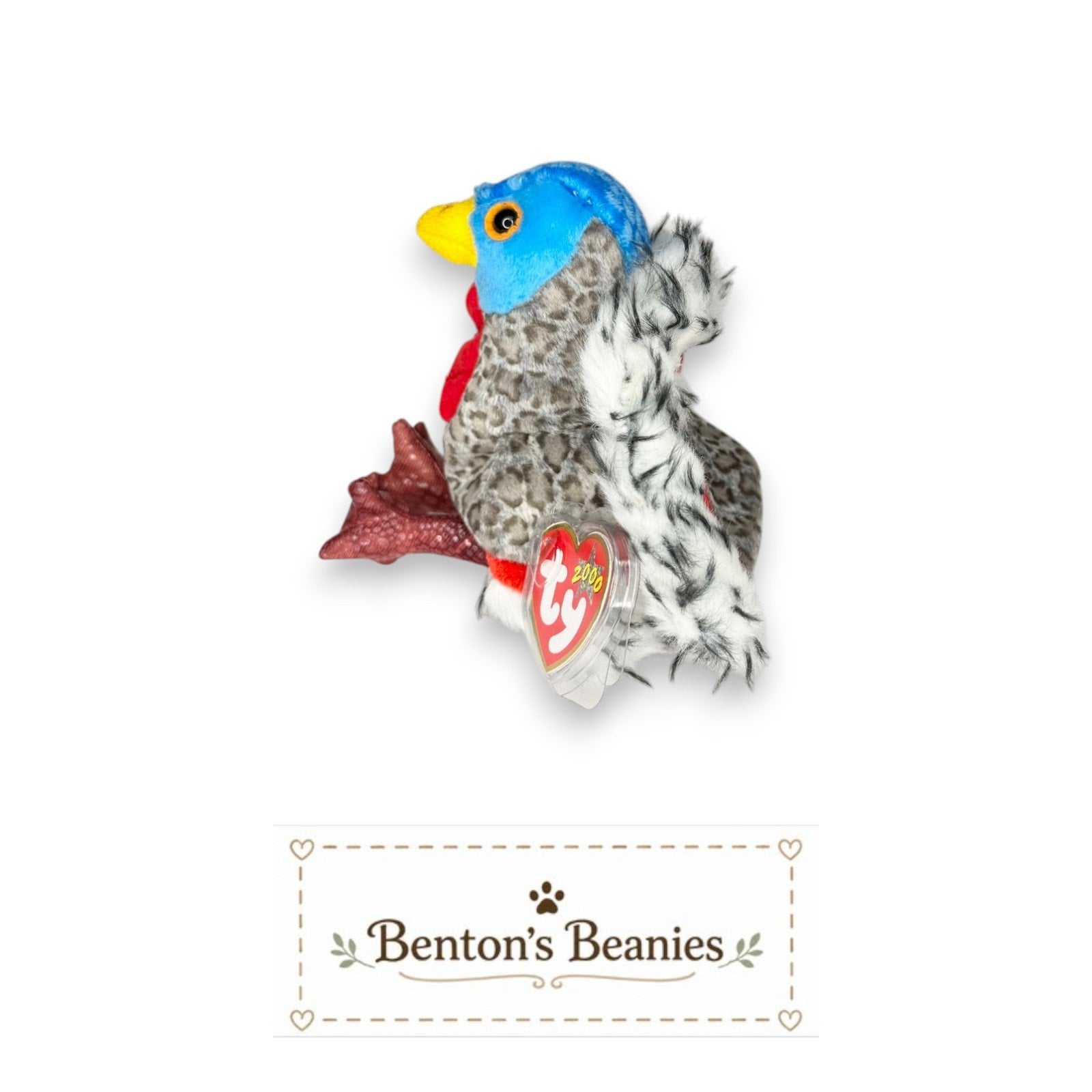 Lurkey the Turkey TY Beanie Baby | Mint Heart & Tush Tag