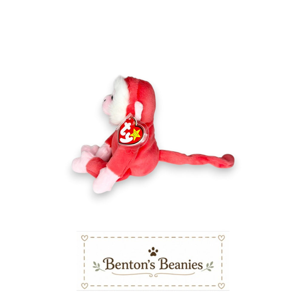 Foster the Monkey TY Beanie Baby | Mint Heart & Tush Tag