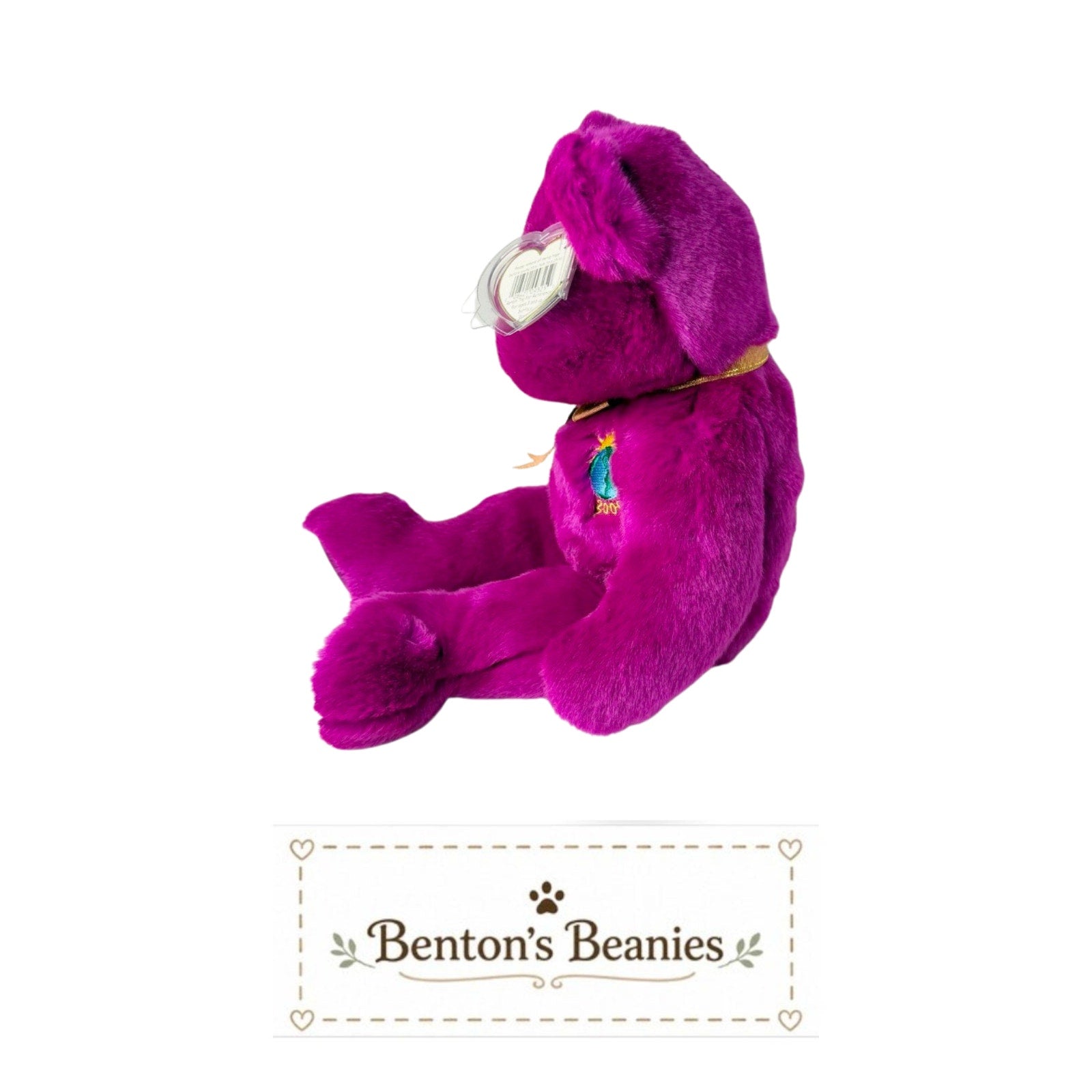 Millennium Bear TY Beanie Buddies | Mint Heart & Tush Tags