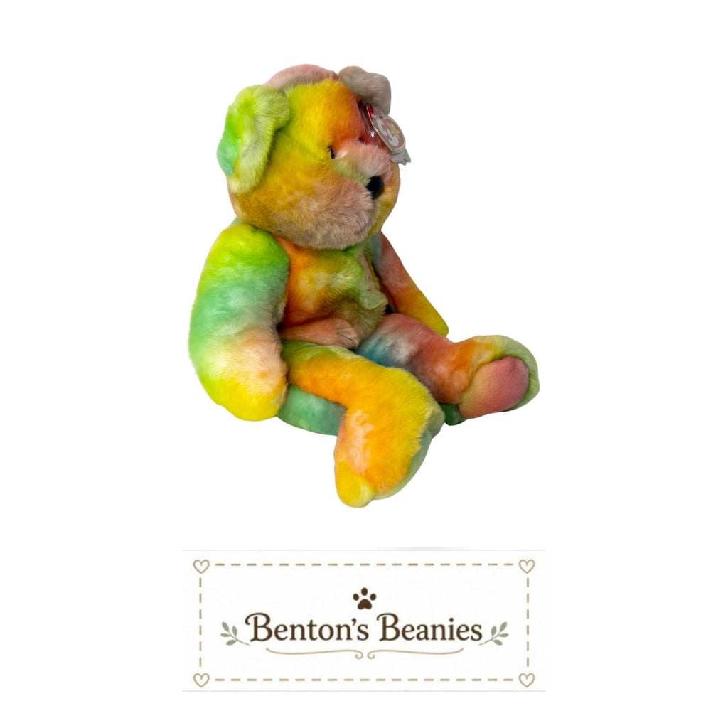 Peace Bear (Dark) TY Beanie Buddies | Mint Heart & Tush Tags