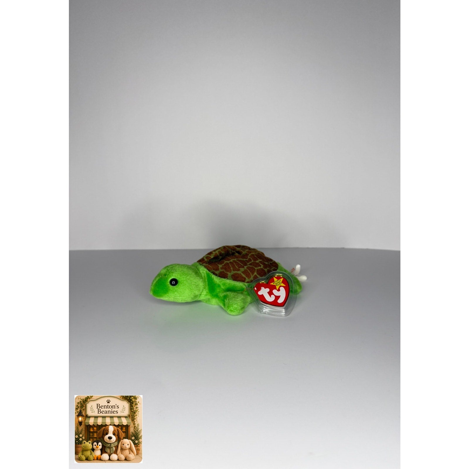 Speedy the Turtle TY Beanie Baby | Mint Heart/Tush Tag