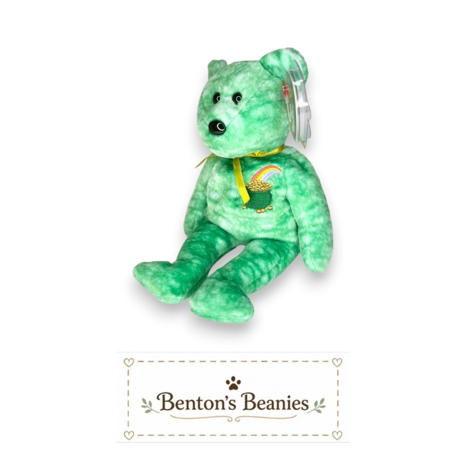 Killarney the Bear TY Beanie Baby | Mint Heart & Tush Tag