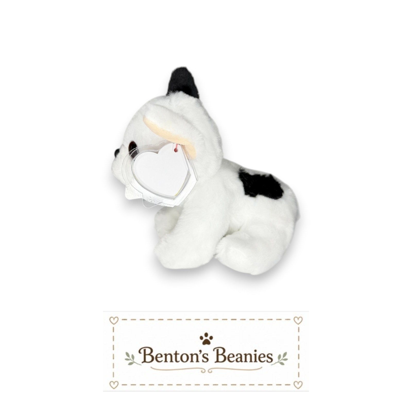 Marcel the Dog TY Beanie Baby | Mint Heart & Tush Tag