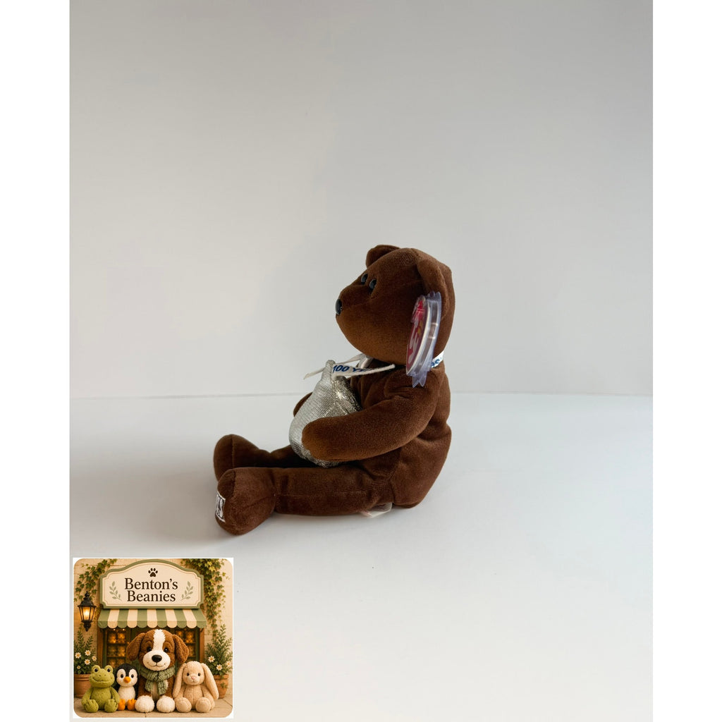 Cocoa Bean the Bear TY Beanie Baby | Mint Heart & Tush Tag