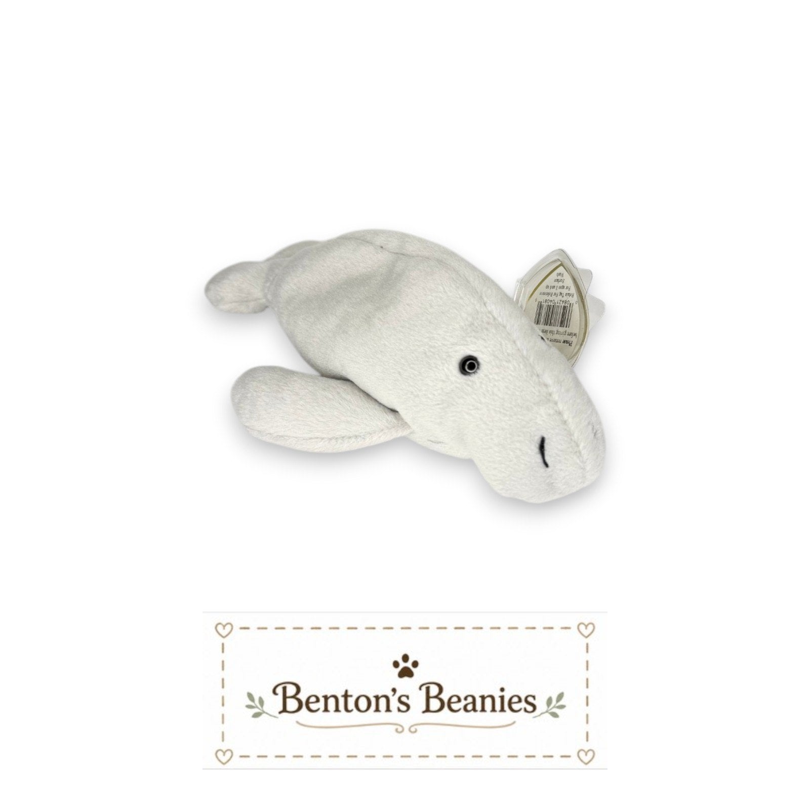 Manny the Manatee TY Beanie Baby | Mint Heart & Tush Tag