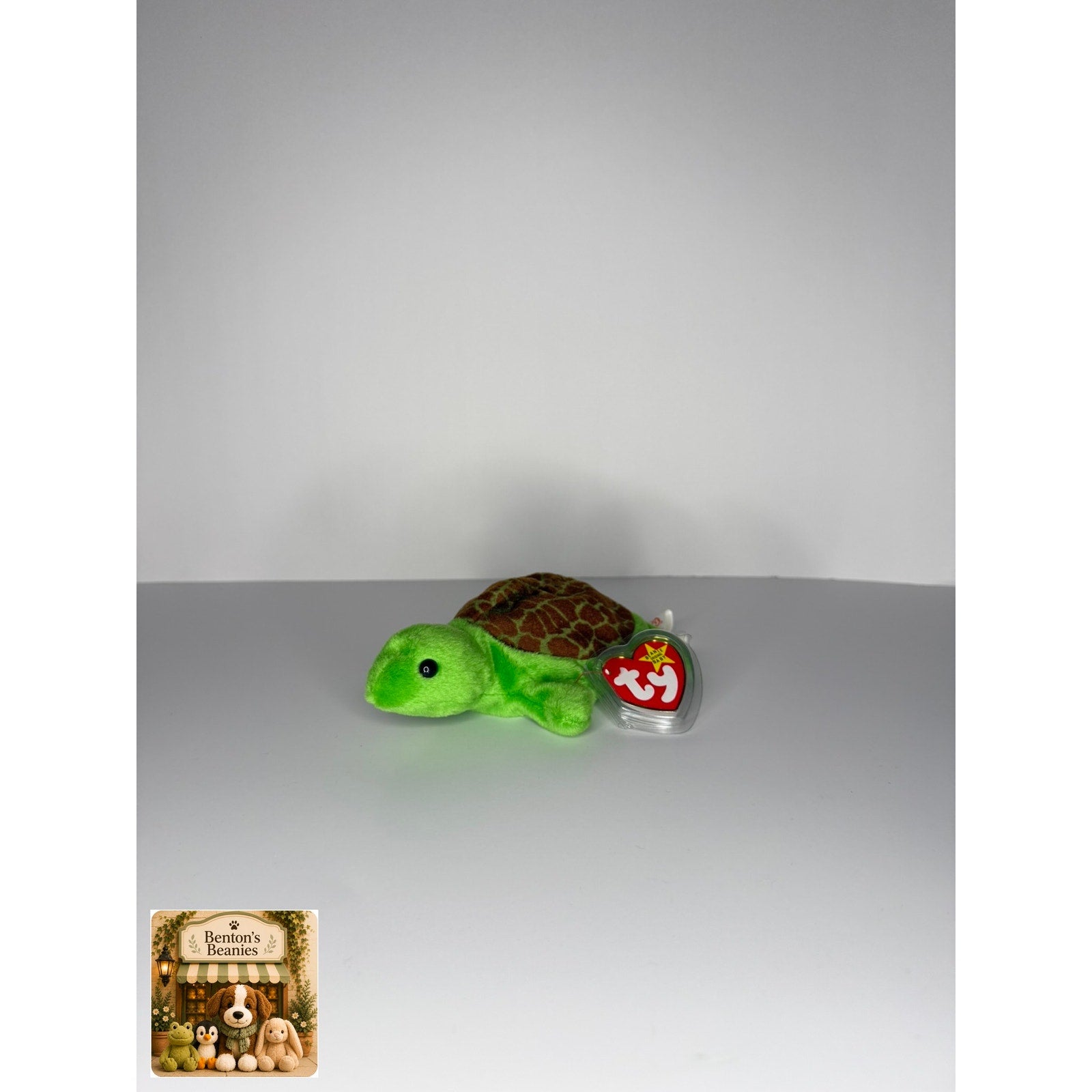 Speedy the Turtle TY Beanie Baby | Mint Heart/Tush Tag