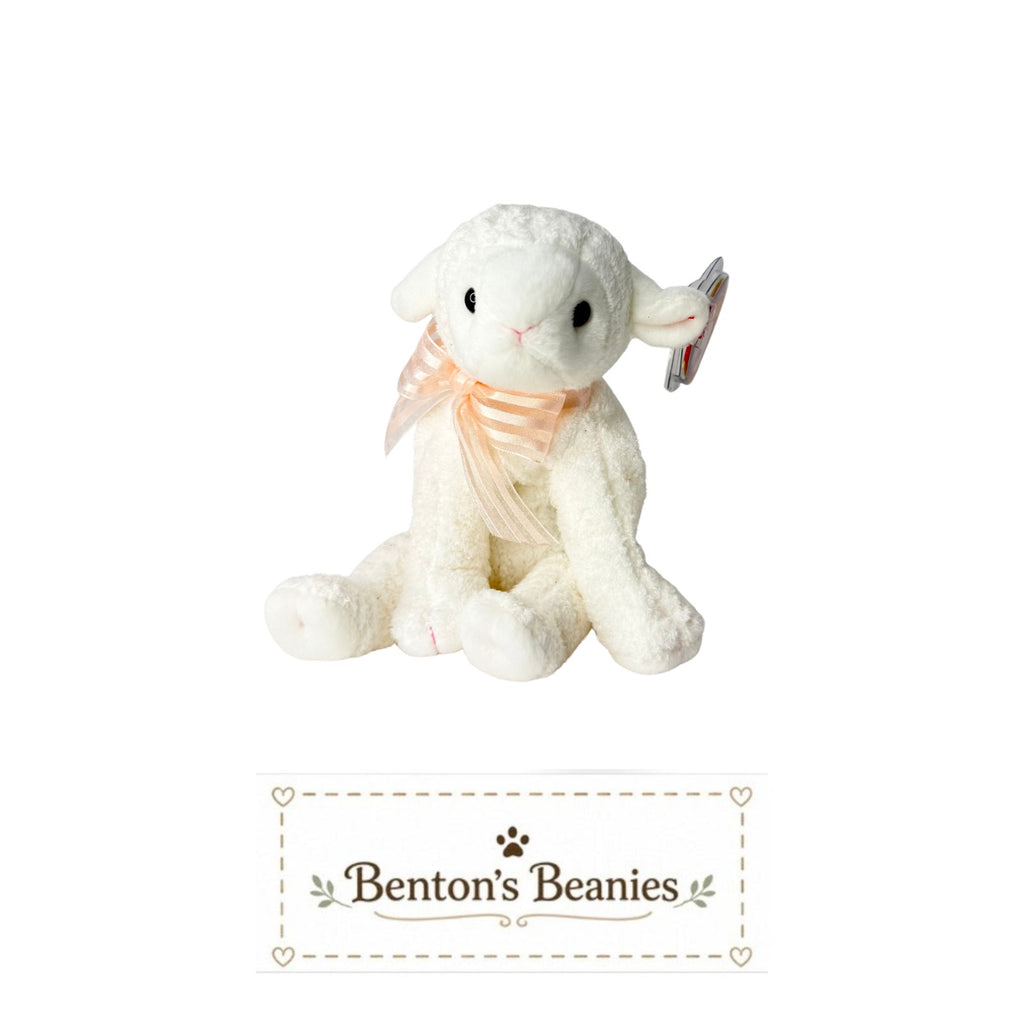 Lullaby the Lamb Pig TY Beanie Baby | Mint Heart & Tush Tag