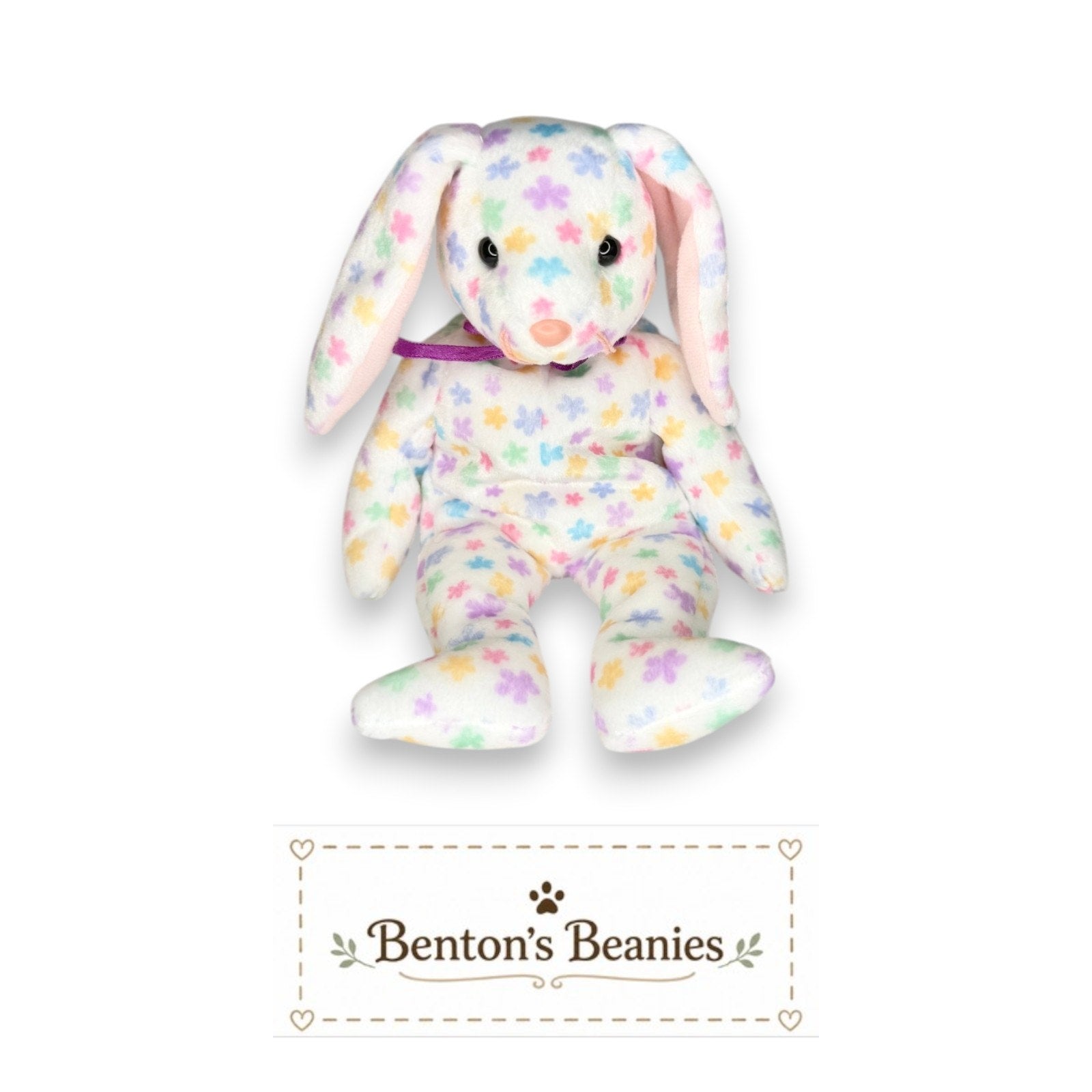 Springfield the Bunny TY Beanie Baby | Mint Heart/Tush Tag