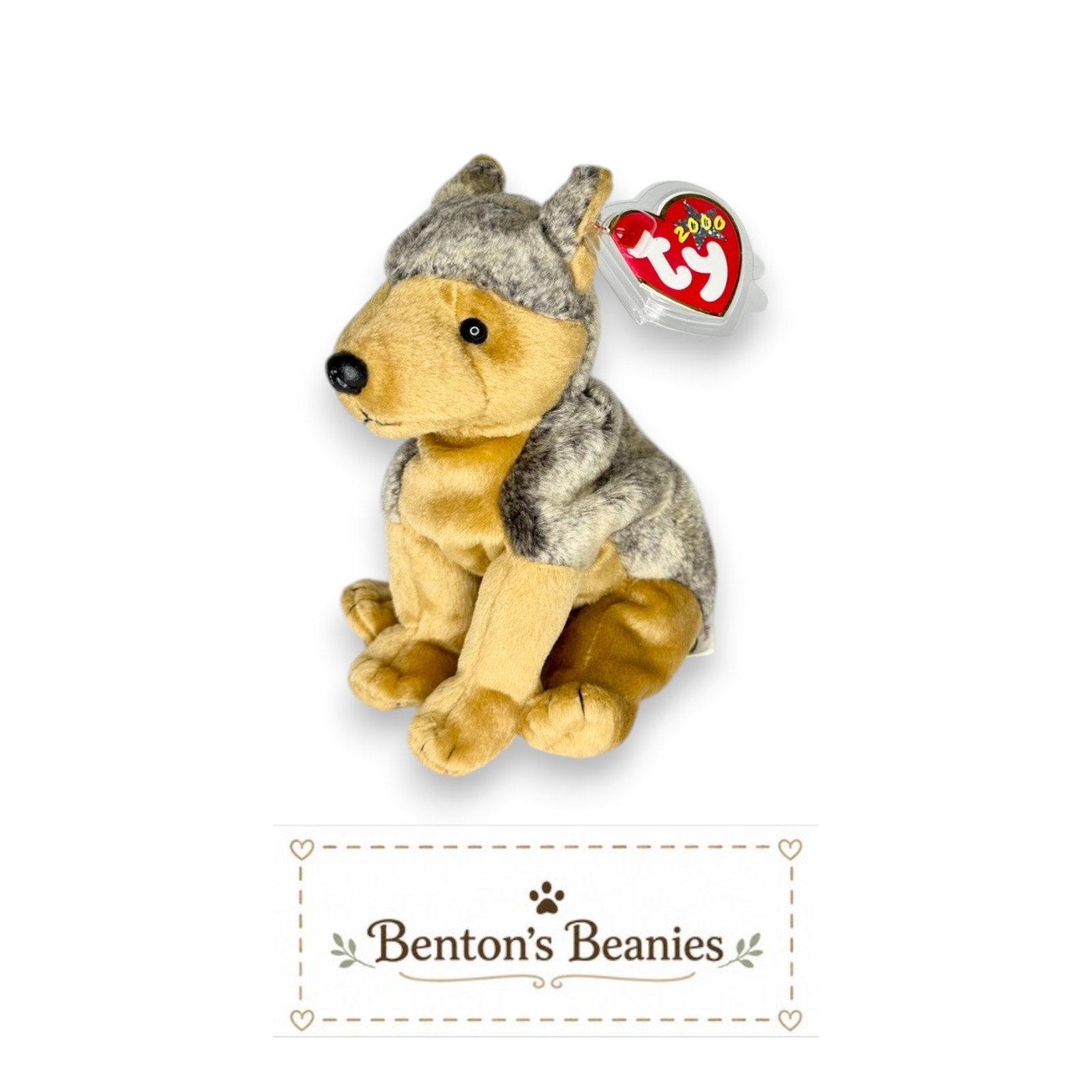 Sarge the Dog TY Beanie Baby | Mint Heart & Tush Tag