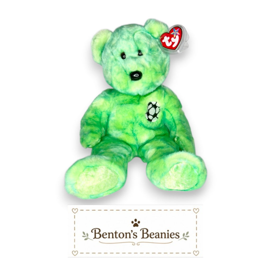 Kicks the Soccer Bear TY Beanie Buddies | Mint Tags