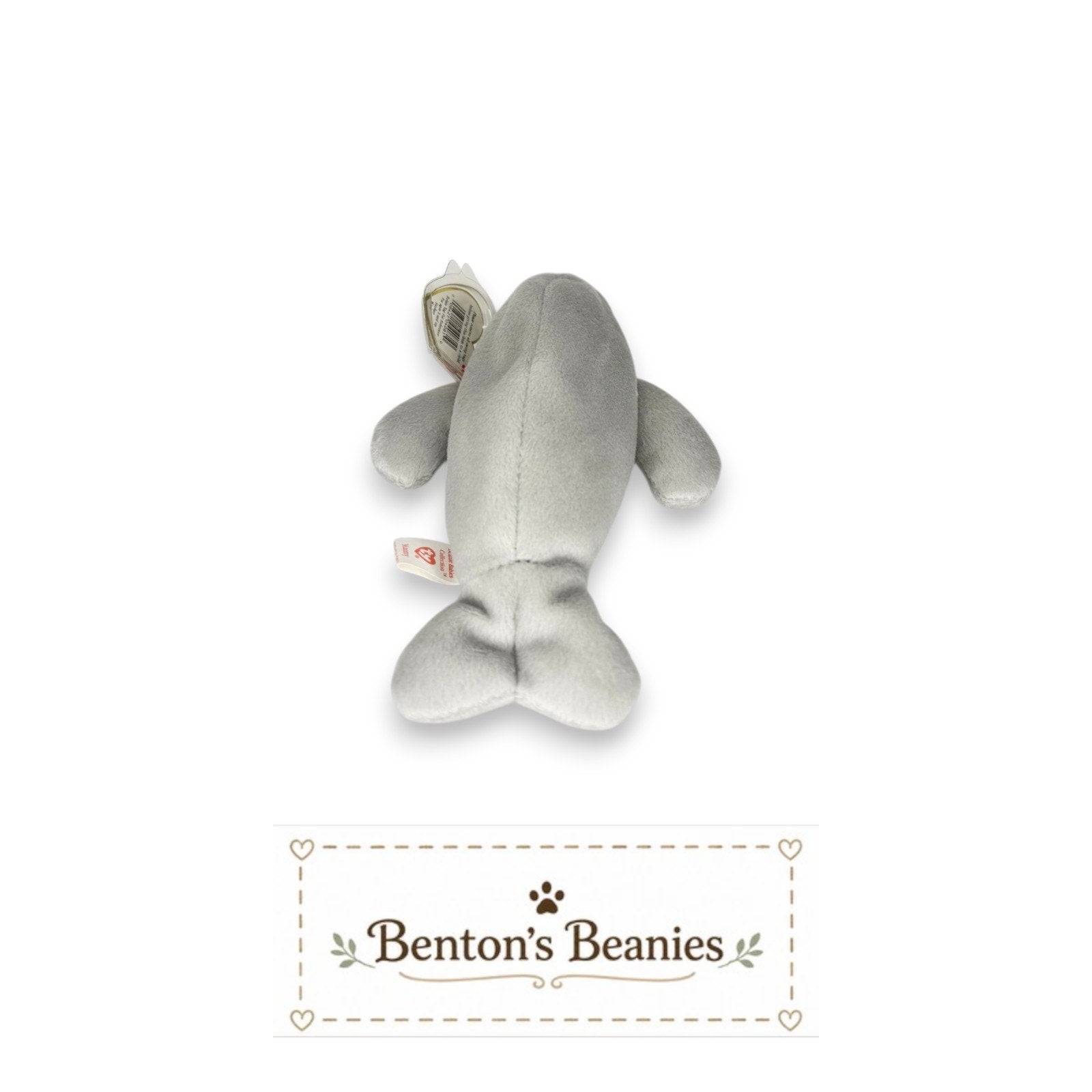 Manny the Manatee TY Beanie Baby | Mint Heart & Tush Tag