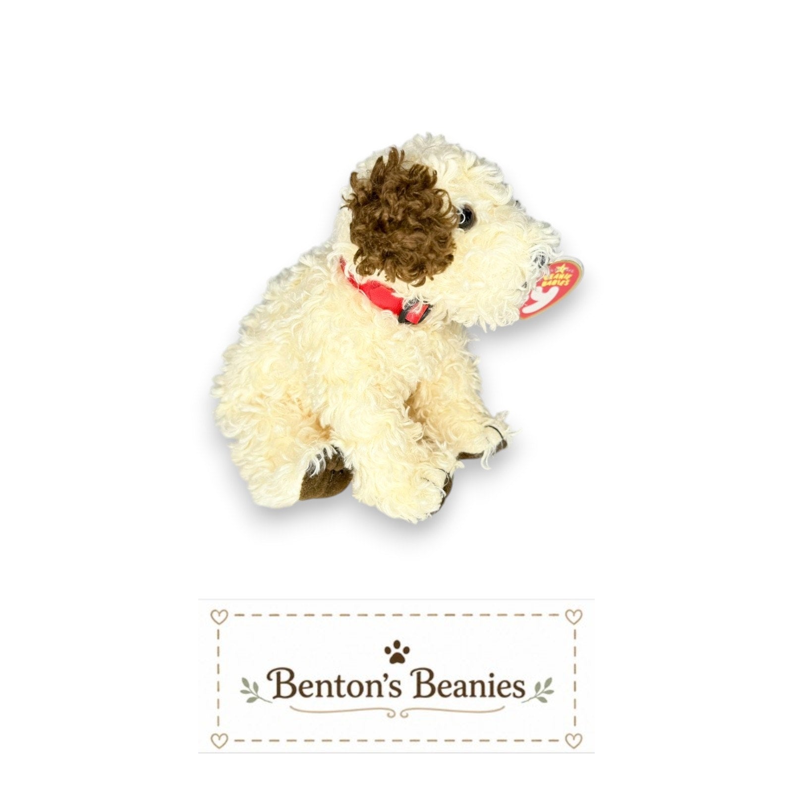 Sneakers the Dog TY Beanie Baby | Mint Heart & Tush Tag