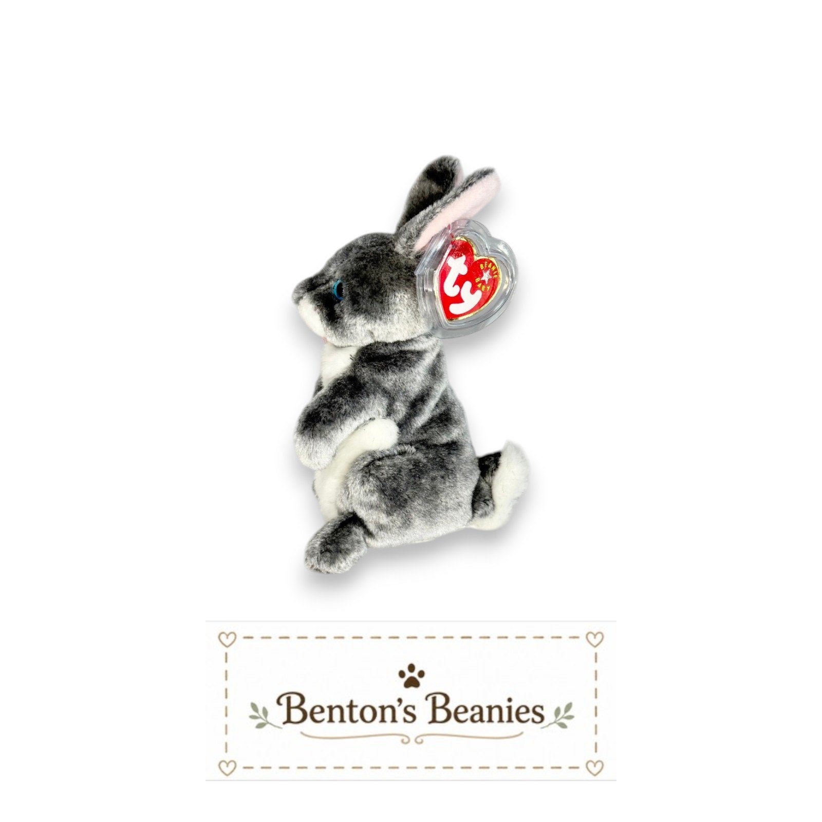 Hopper the Rabbit TY Beanie Baby | Minor Heart Tag Vein