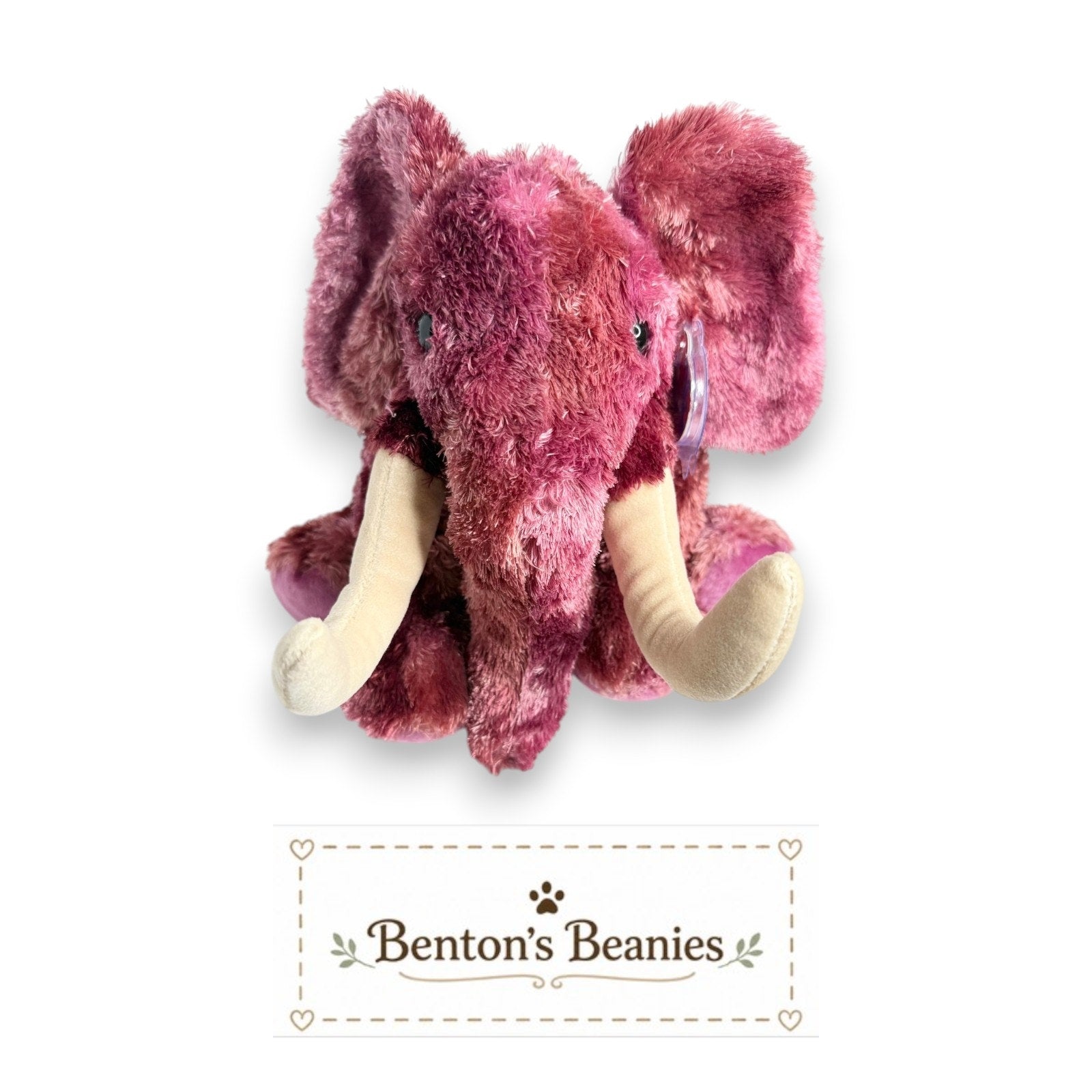 Colosso the Mammoth Beanie Buddies | Mint Heart & Tush Tags