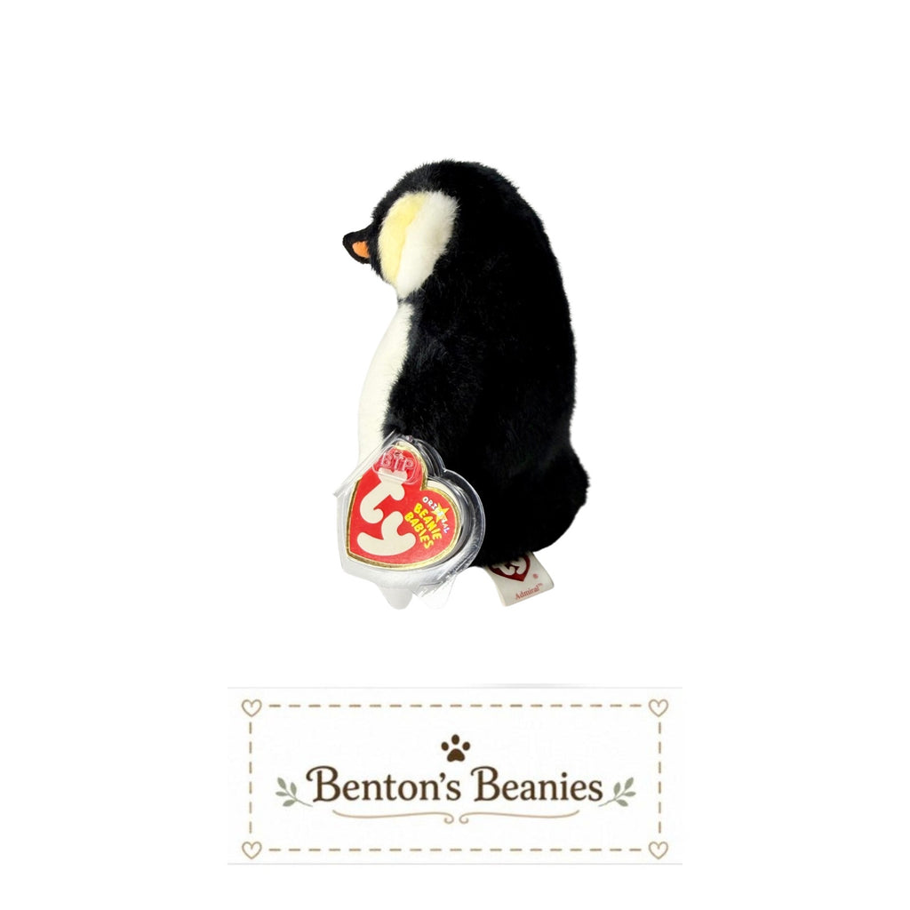 Admiral the Penguin TY Beanie Baby | Mint Heart & Tush Tag