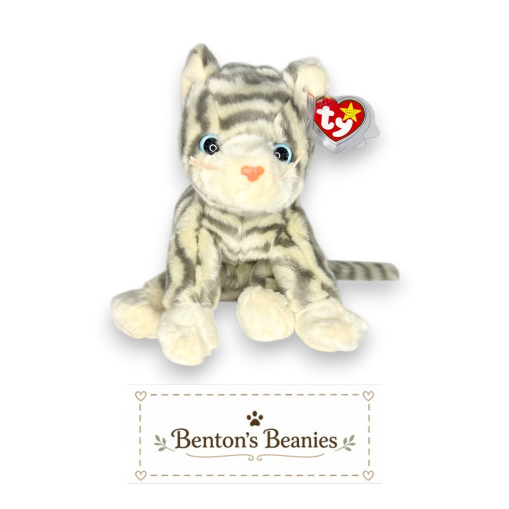 Silver the Cat TY Beanie Buddies | Mint Tags