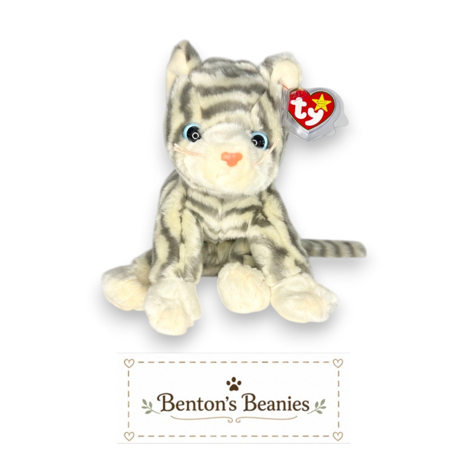 Silver the Cat TY Beanie Buddies | Mint Tags