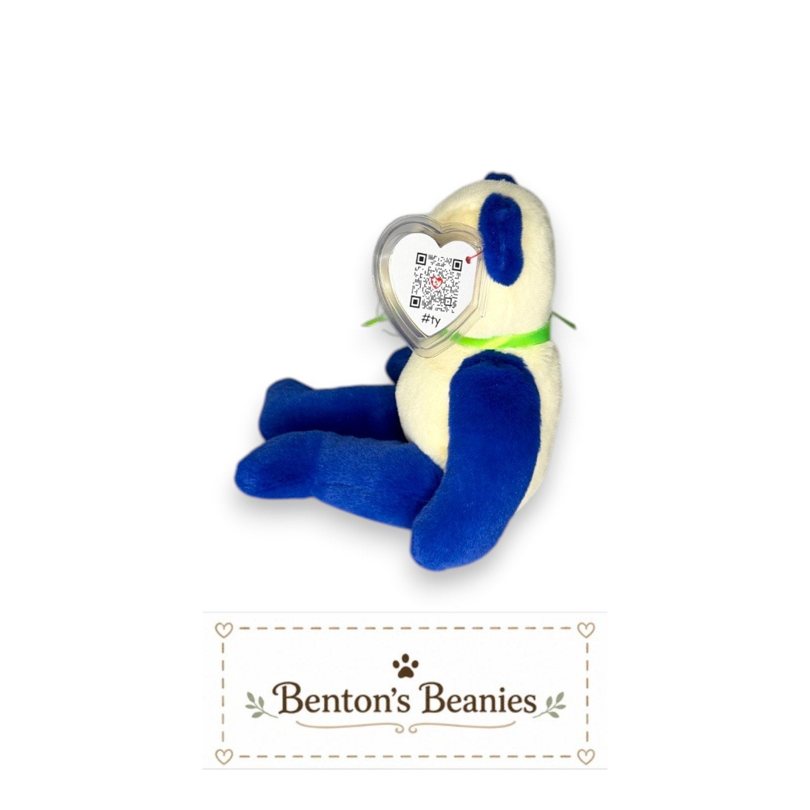 Domino the Panda TY Beanie Baby | Mint Heart & Tush Tag