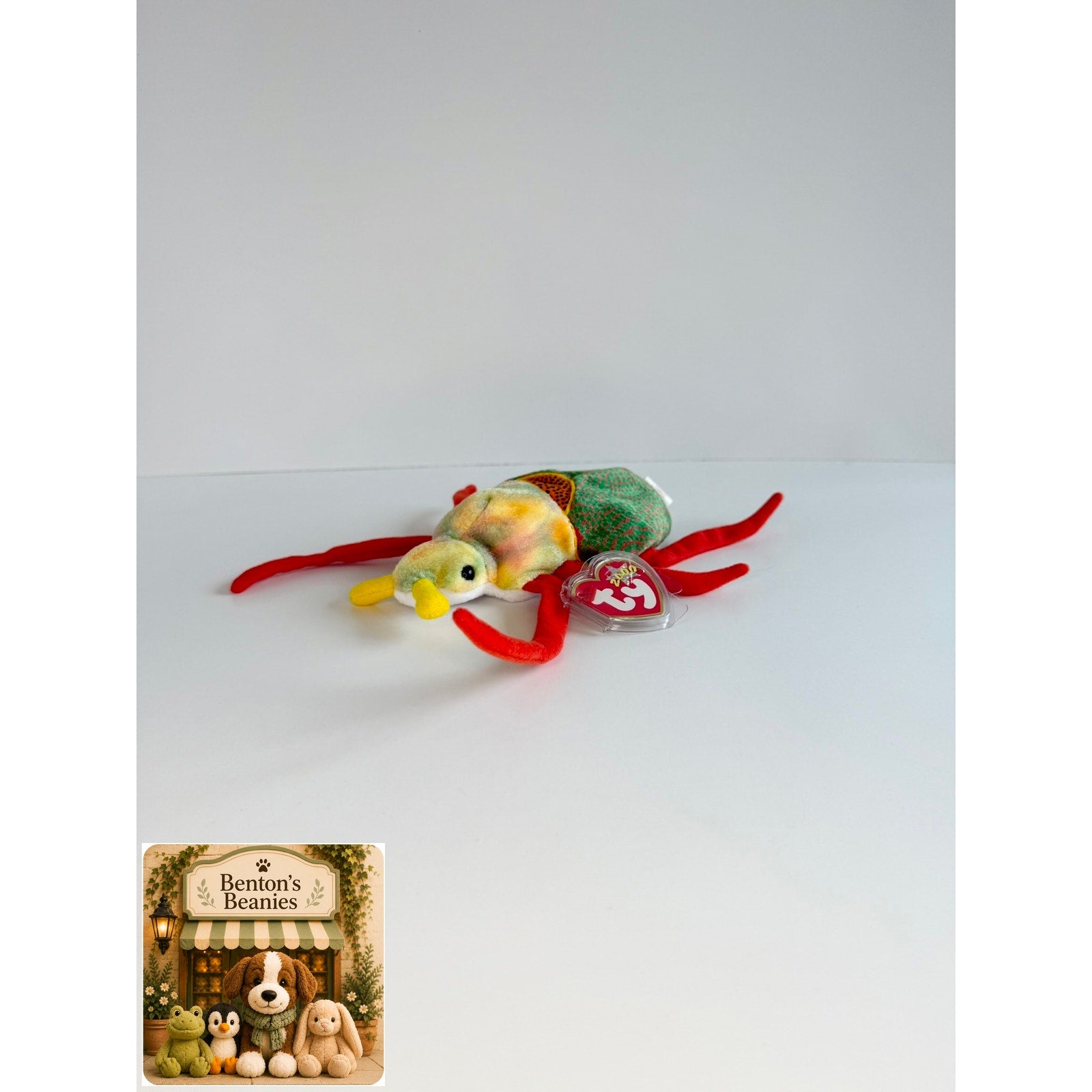 Scurry the Beetle TY Beanie Baby | Mint Heart & Tush Tag