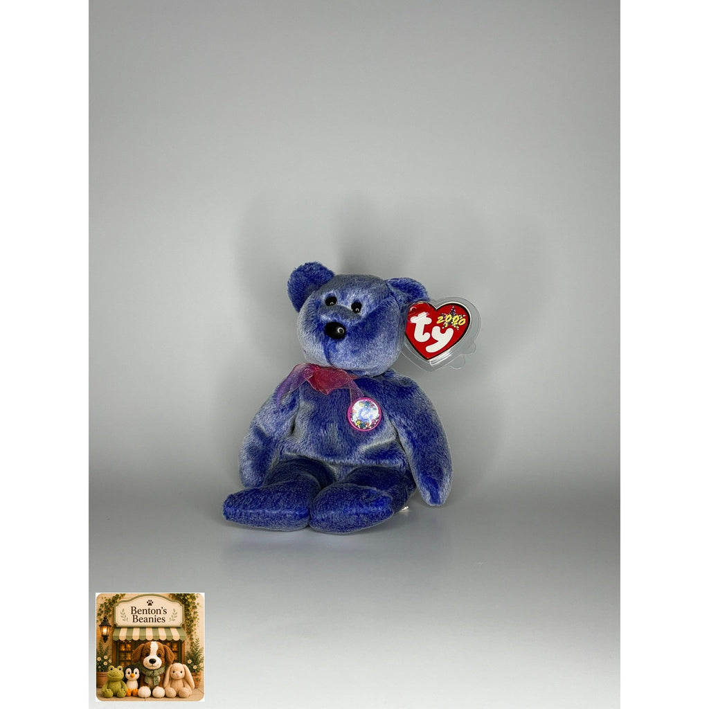 Periwinkle the Bear TY Beanie Baby | Mint Heart/Tush Tag