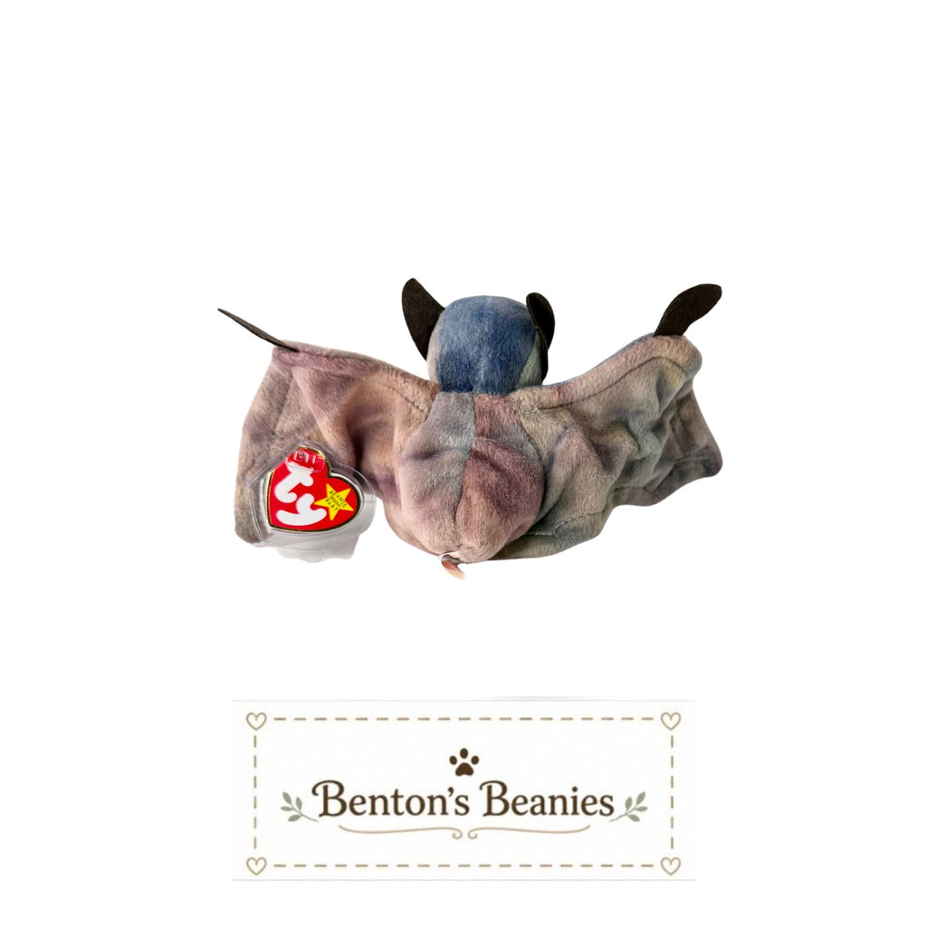 Batty (TY-Dyed Version) Beanie Baby | Mint Heart & Tush Tag