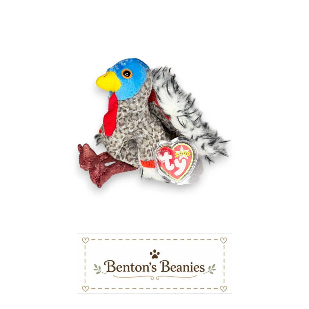 Lurkey the Turkey TY Beanie Baby | Mint Heart & Tush Tag