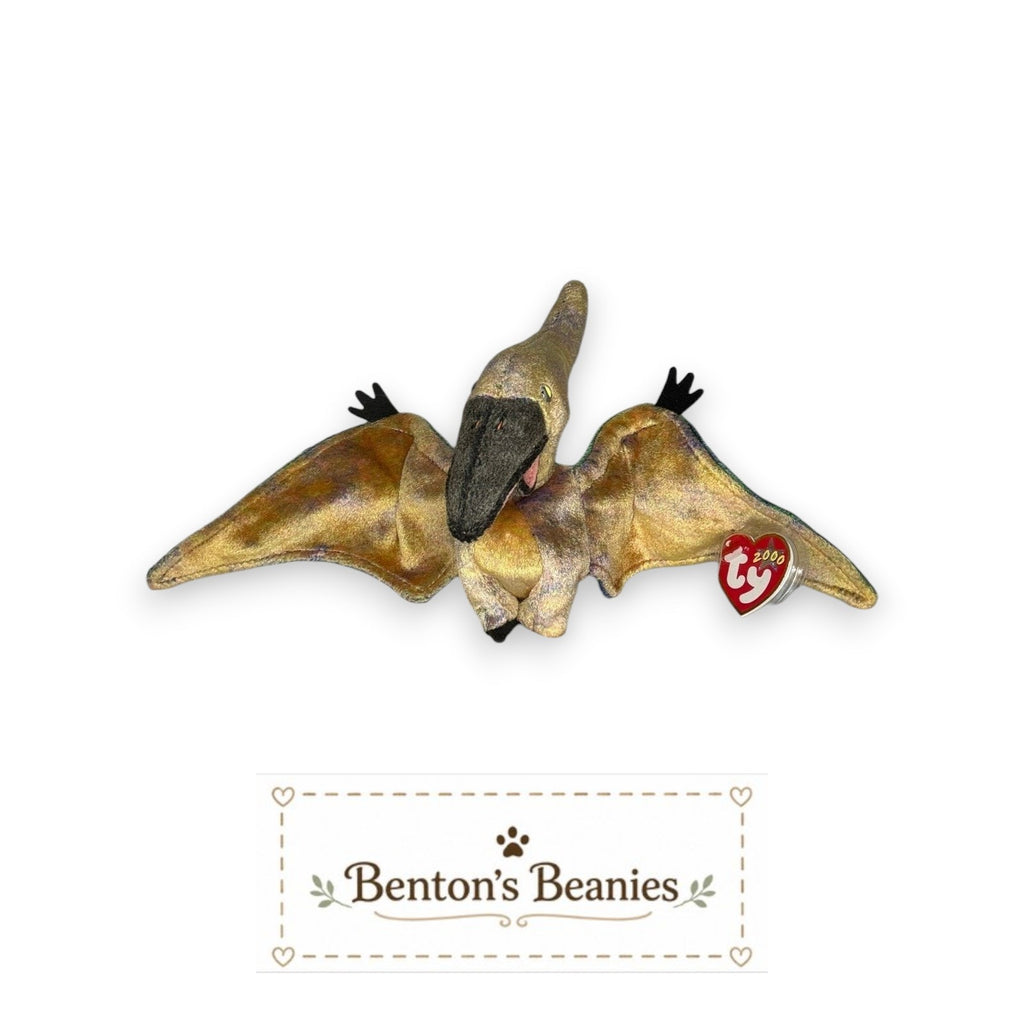 Swoop the Pterodactyl TY Beanie Baby | Mint Heart & Tush Tag