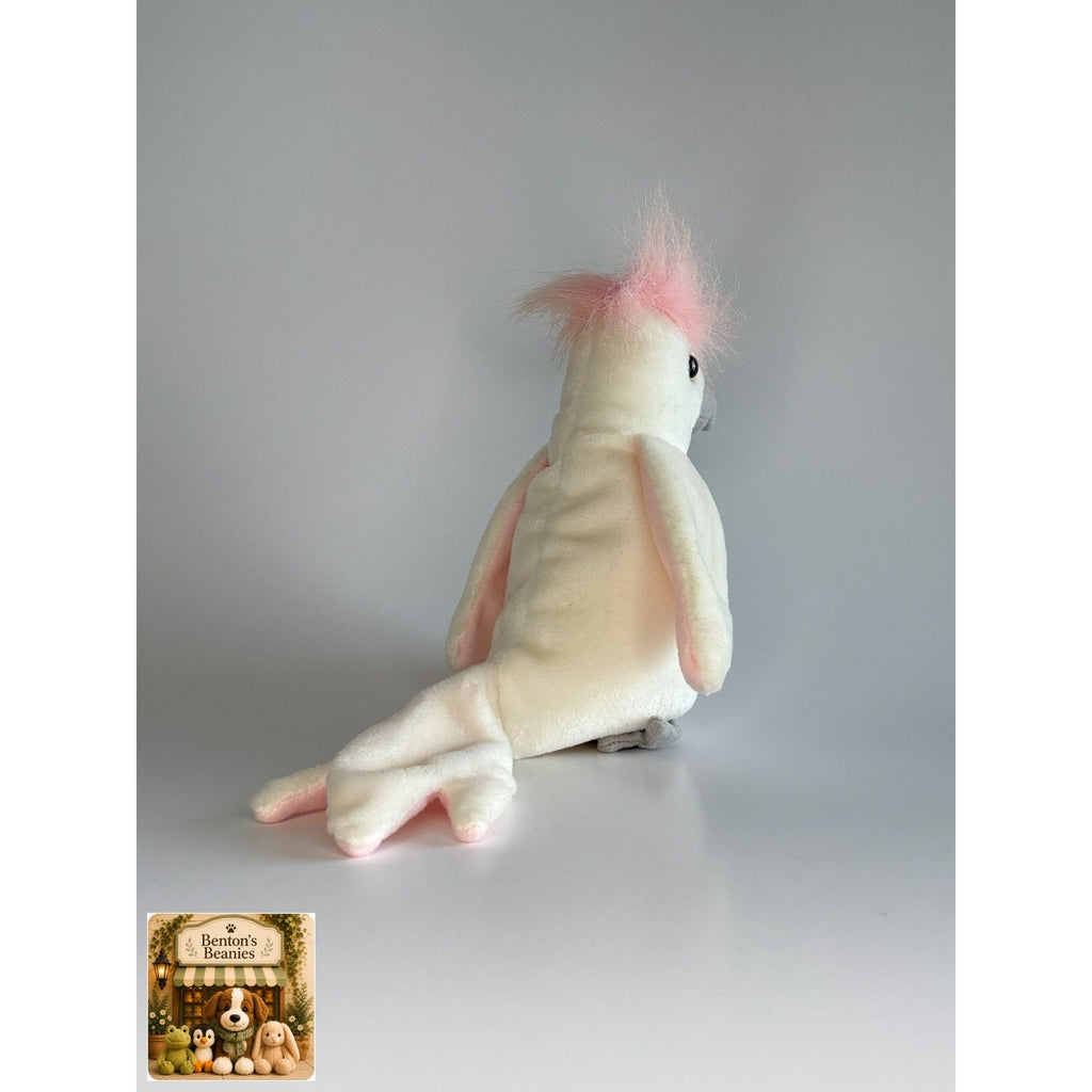 Kuku the Cockatoo TY Beanie Baby | Mint Heart & Tush Tag