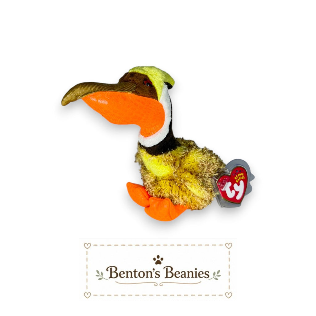 Glider the Pterodactyl TY Beanie Baby | Mint Heart/Tush Tag