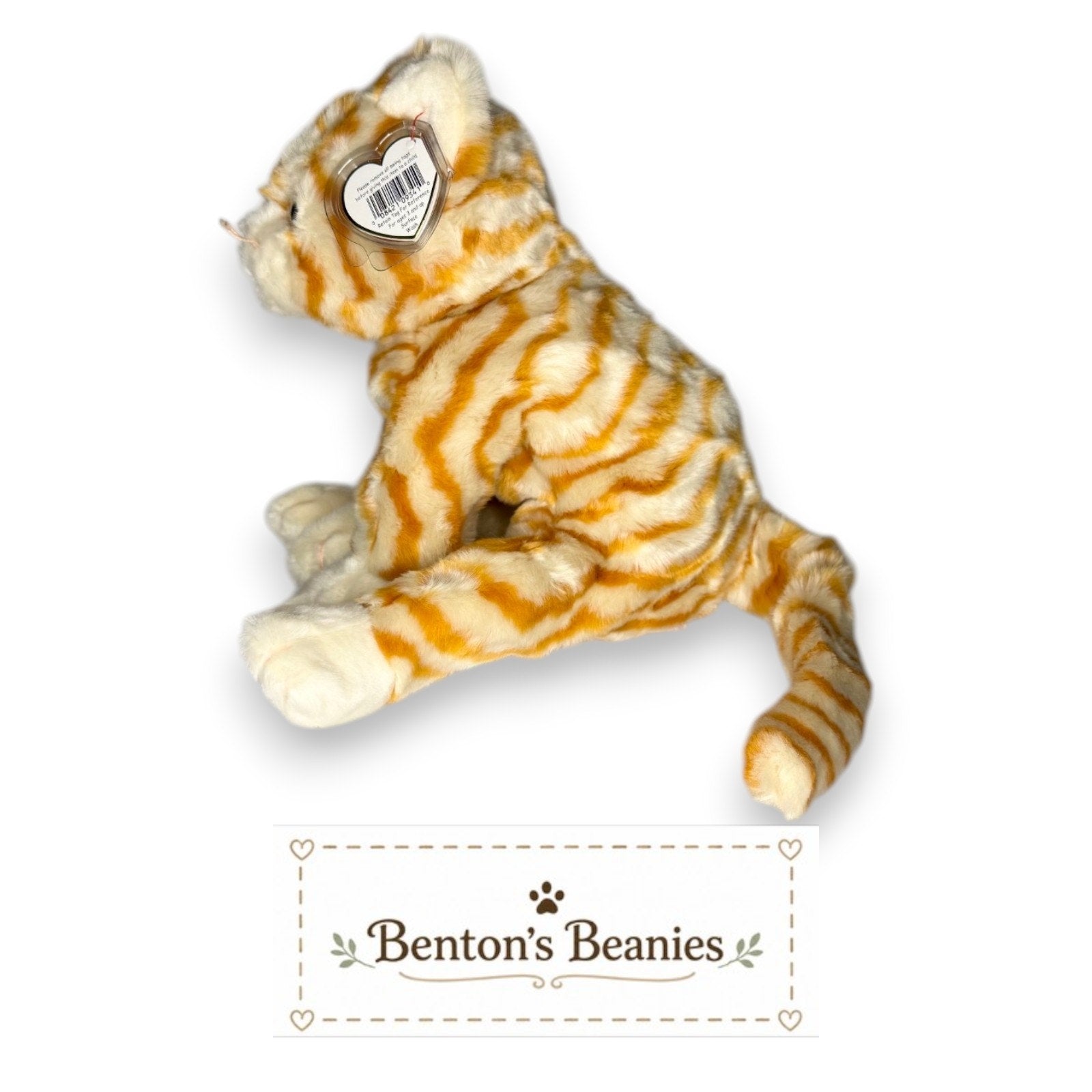 Amber the Cat TY Beanie Buddies | Mint Heart & Tush Tags