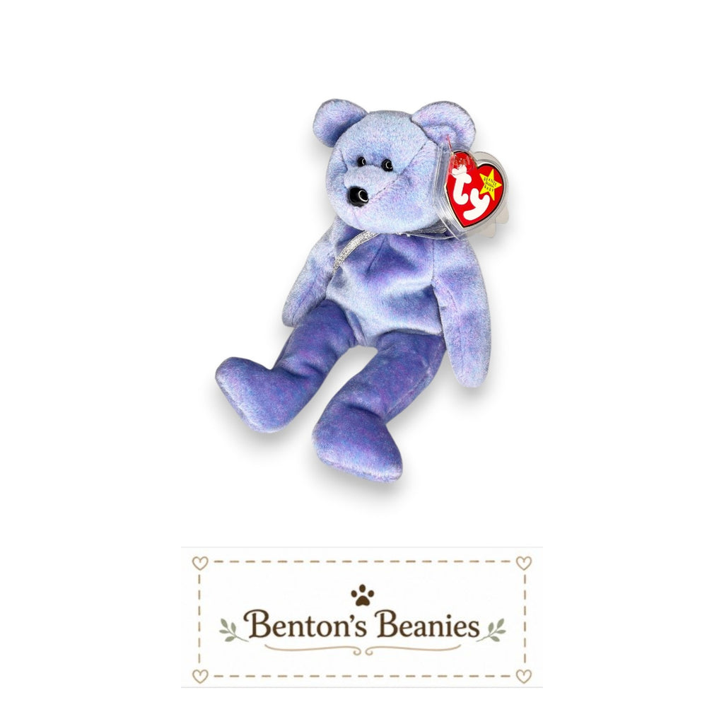 Clubby II the Bear TY Beanie Baby | Mint Heart/Tush Tag