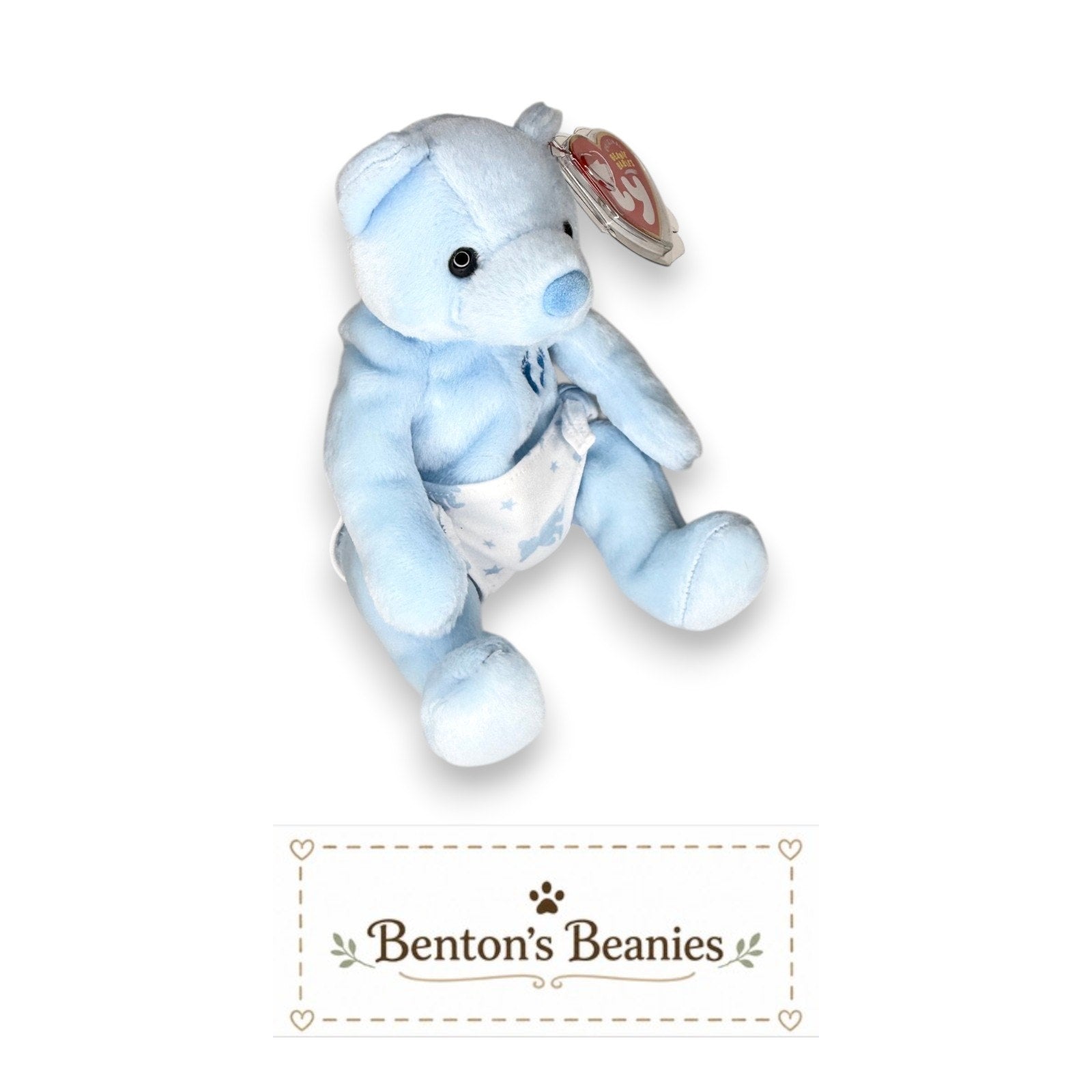 It's a Boy the Bear TY Beanie Baby | Mint Heart & Tush Tag