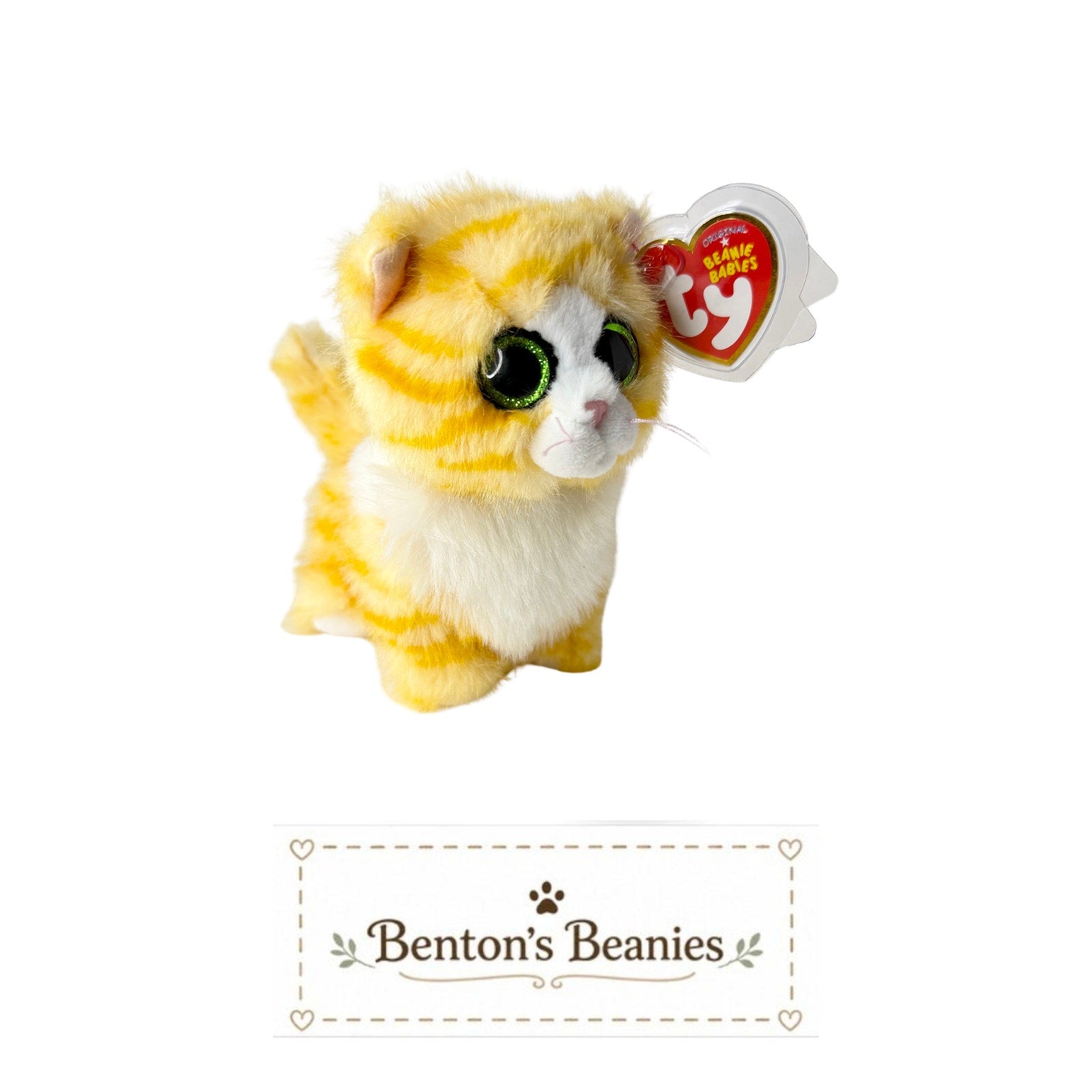 Melanie the Cat TY Beanie Baby | Mint Heart & Tush Tag