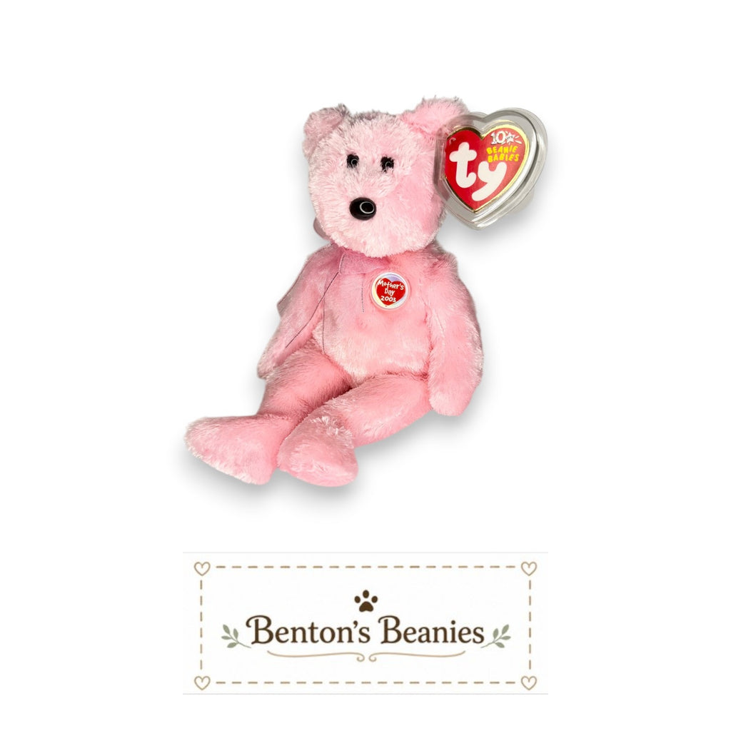 Mom-e 2003 the Bear TY Beanie Baby | Mint Heart & Tush Tag