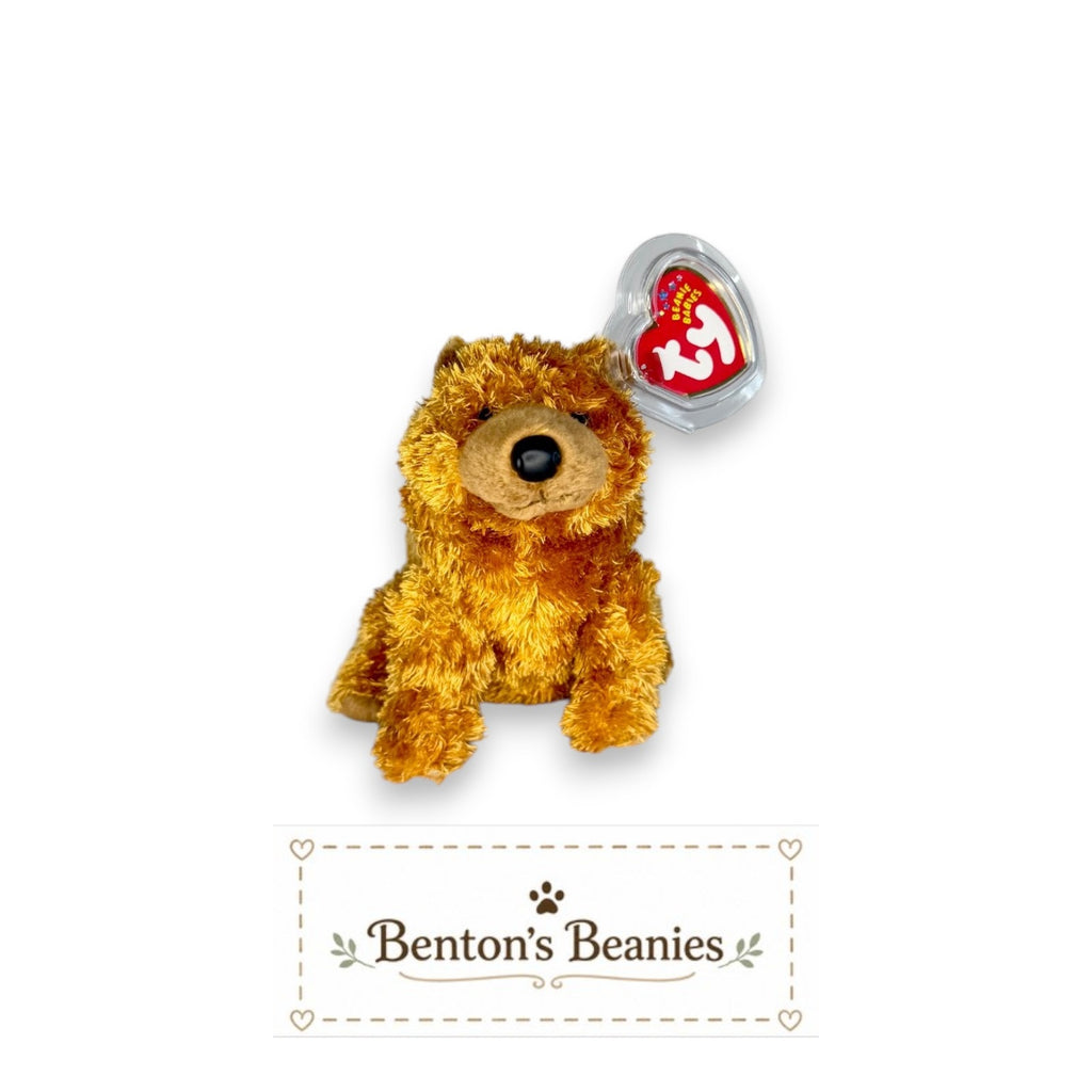 Sequoia the Bear TY Beanie Baby | Mint Heart & Tush Tag