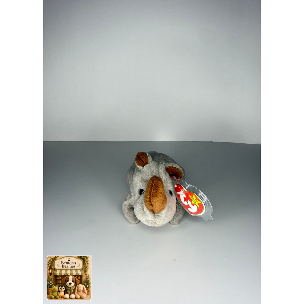 Spike the Rhinoceros TY Beanie Baby | Mint Heart & Tush Tag