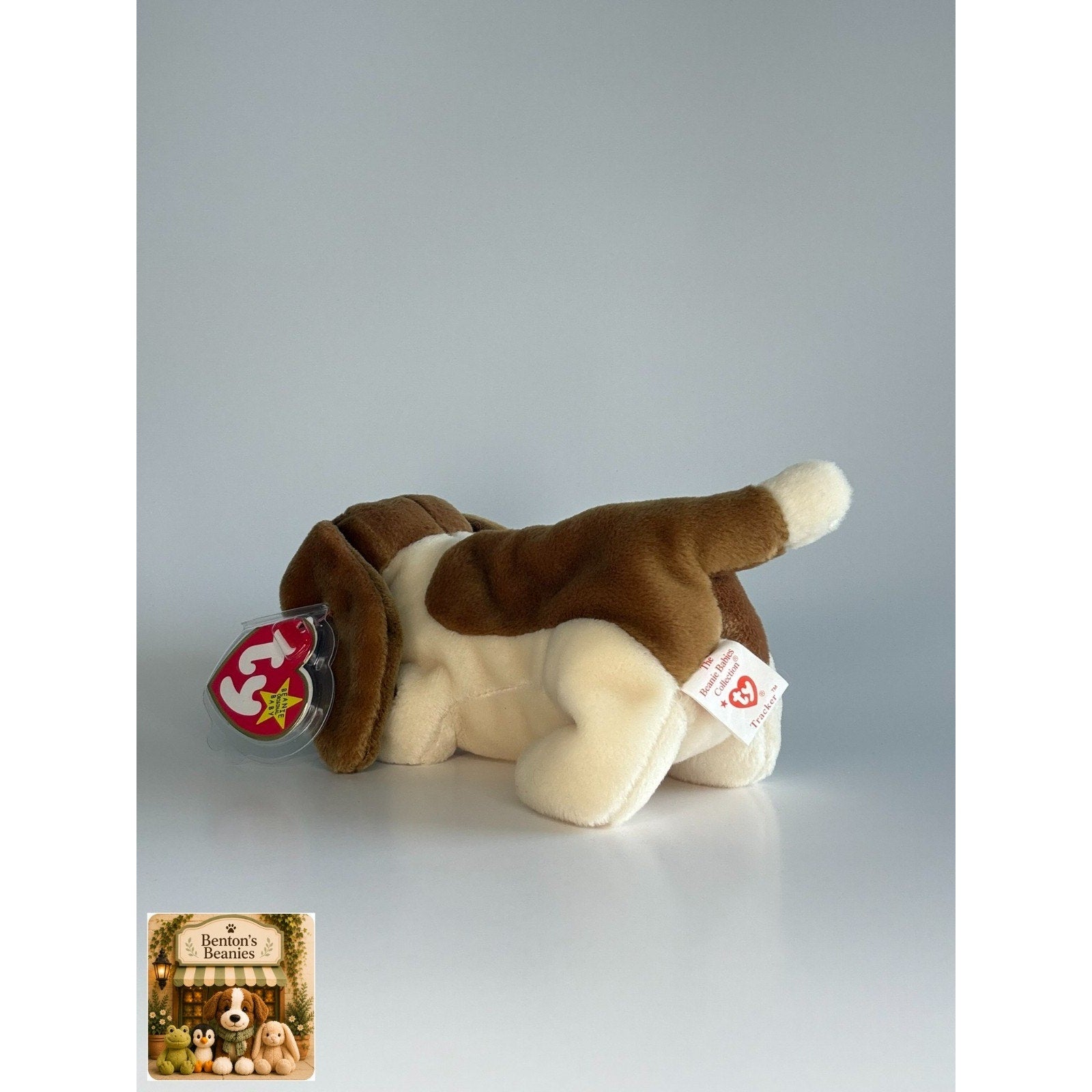 Tracker the Dog TY Beanie Baby | Mint Heart & Tush Tag