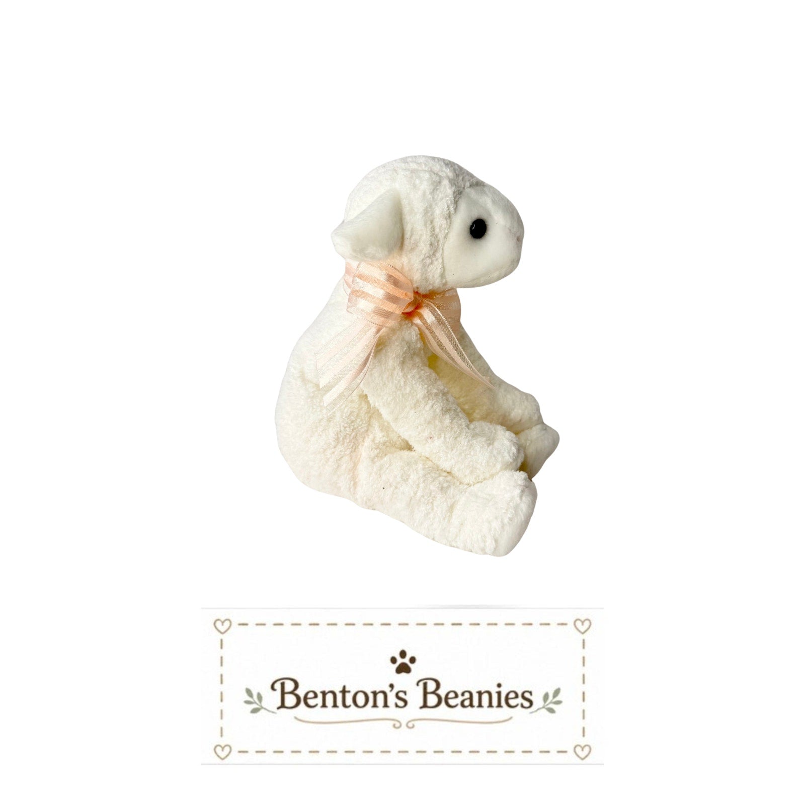 Lullaby the Lamb Pig TY Beanie Baby | Mint Heart & Tush Tag