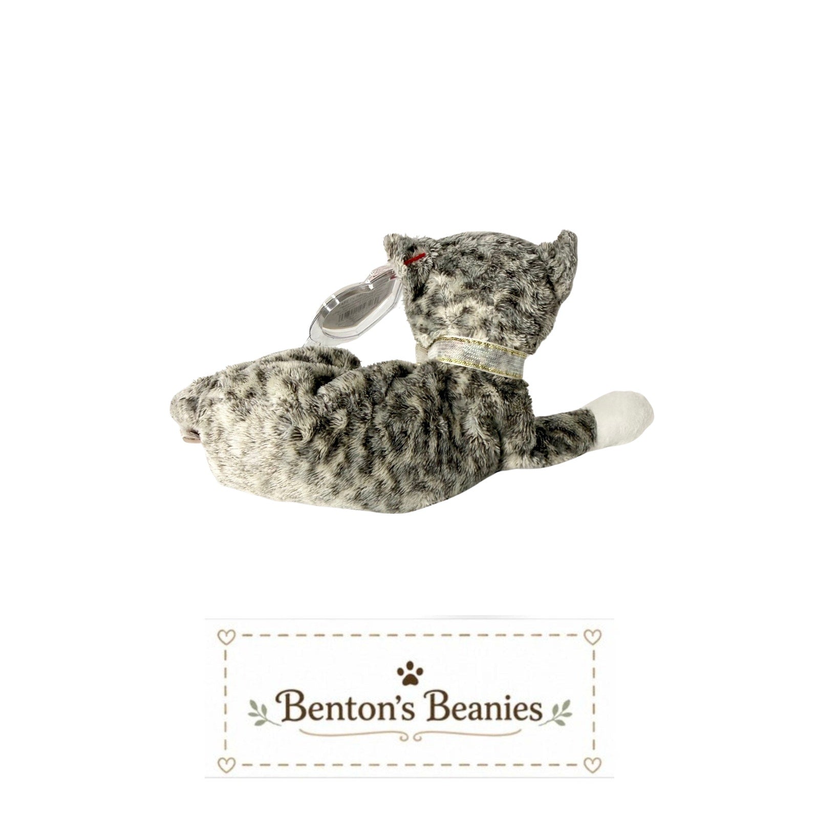 Purr the Cat TY Beanie Baby | Mint Heart & Tush Tag