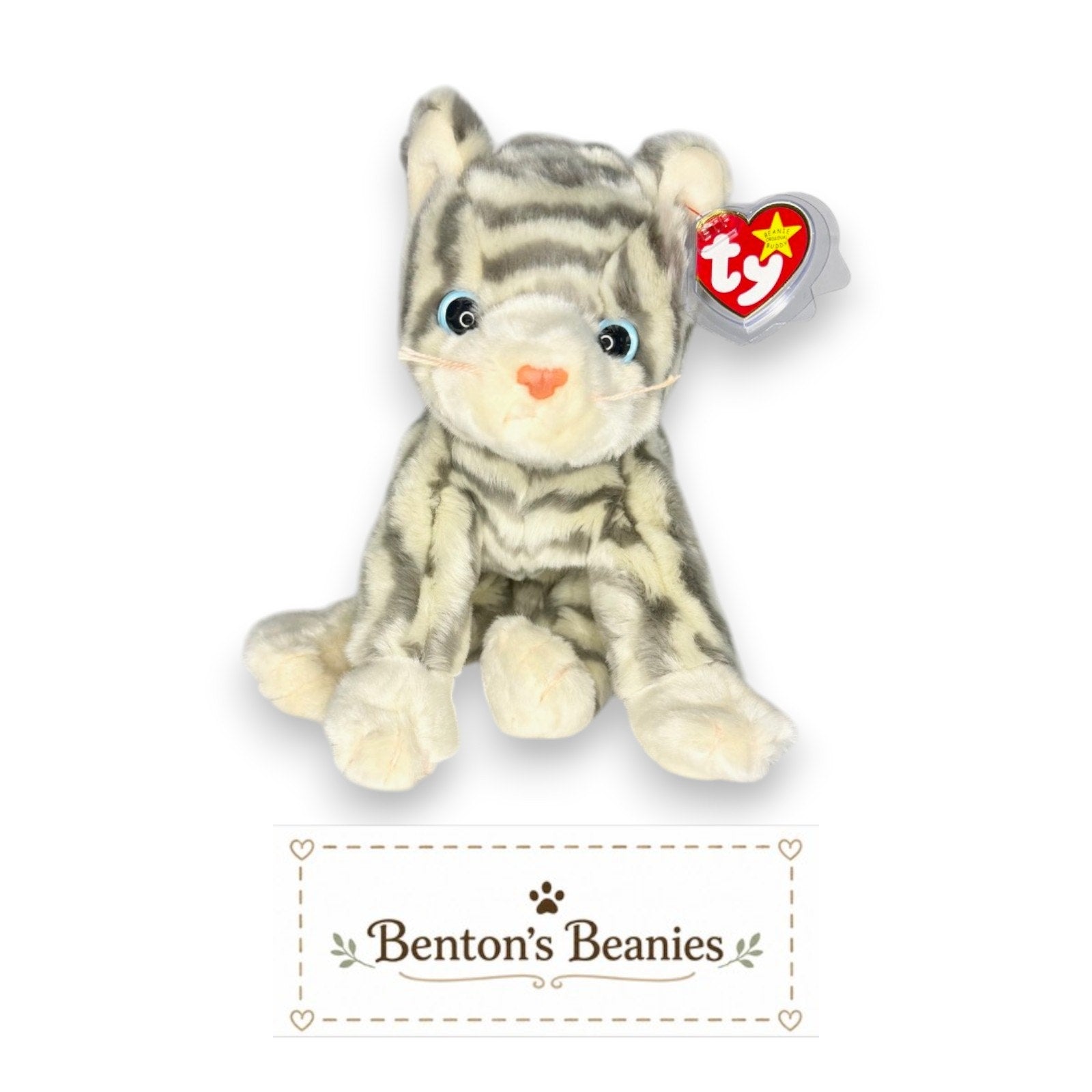 Silver the Cat TY Beanie Buddies | Mint Tags