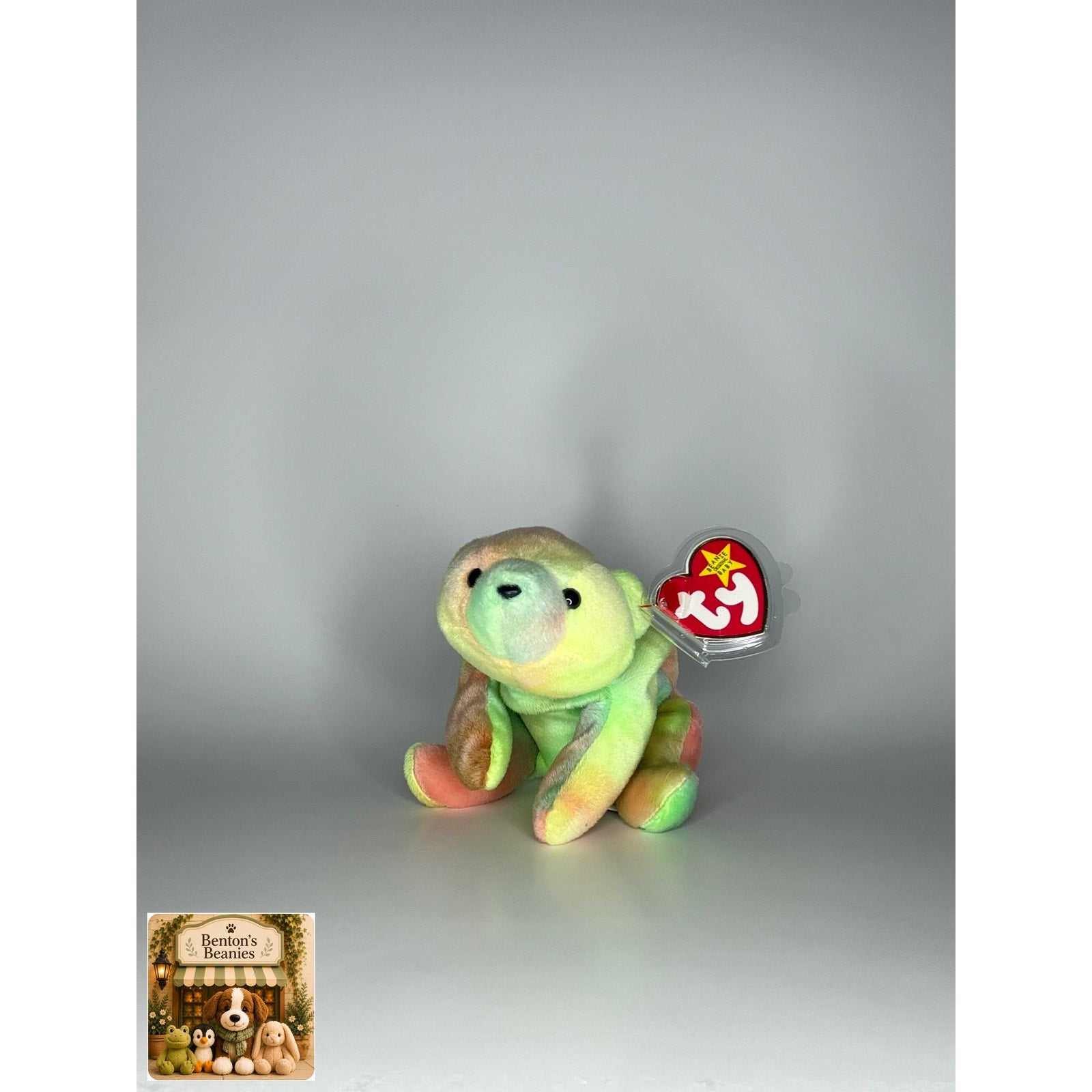 Sammy the Bear TY Beanie Baby | Mint Heart/Tush Tag