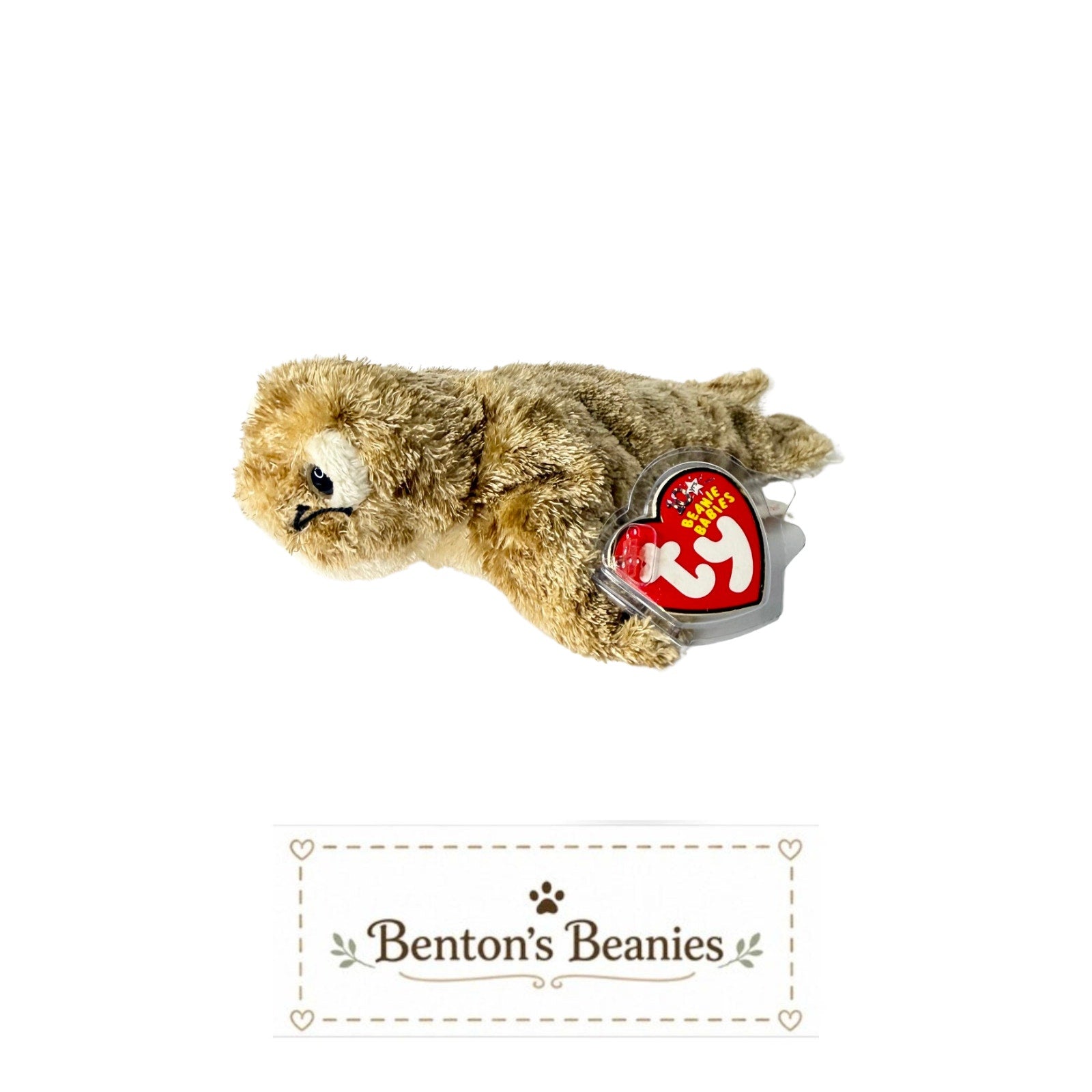 Fins the Seal TY Beanie Baby | Mint Heart & Tush Tag