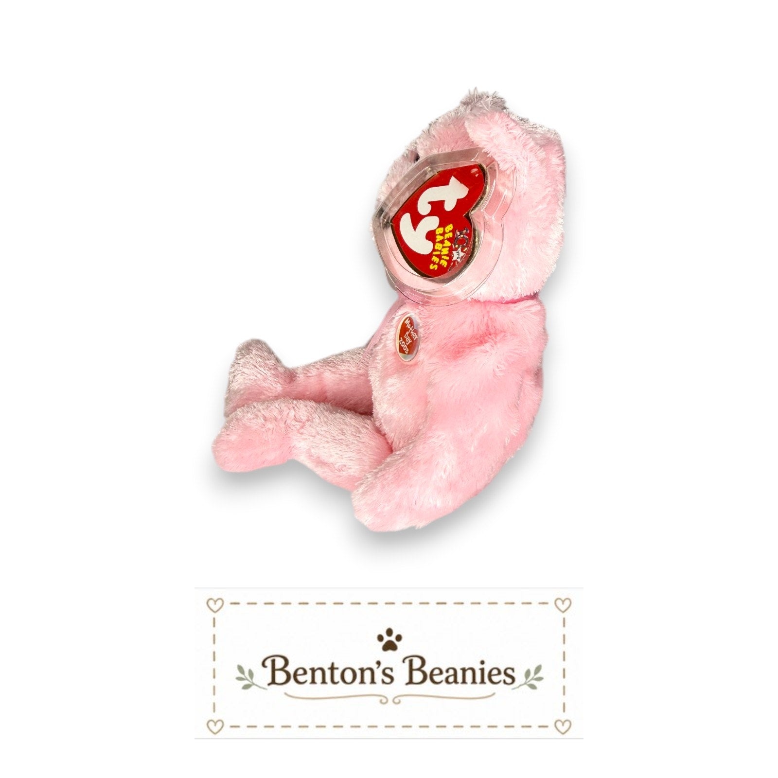 Mom-e 2003 the Bear TY Beanie Baby | Mint Heart & Tush Tag